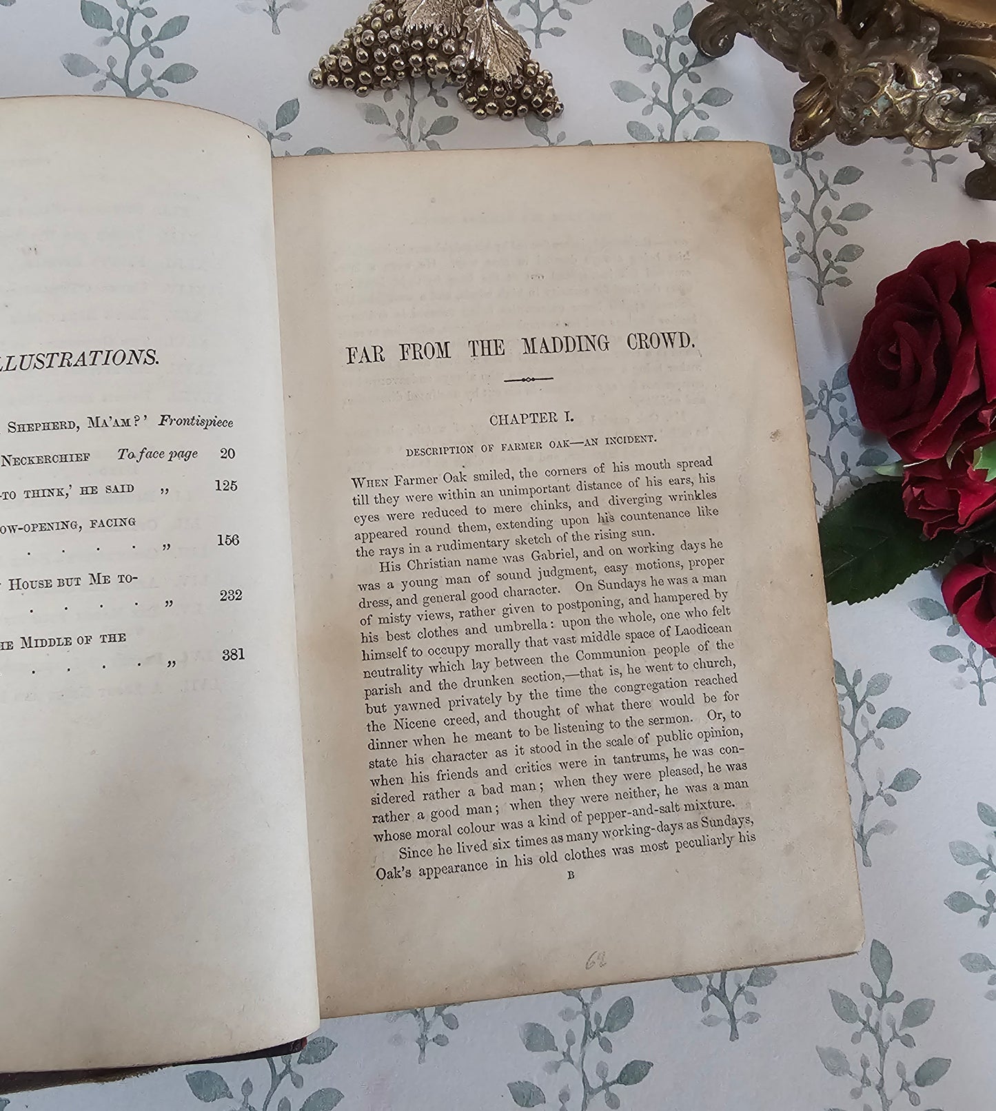 1877 Early Edition of Far From the Madding Crowd by Thomas Hardy : WORN