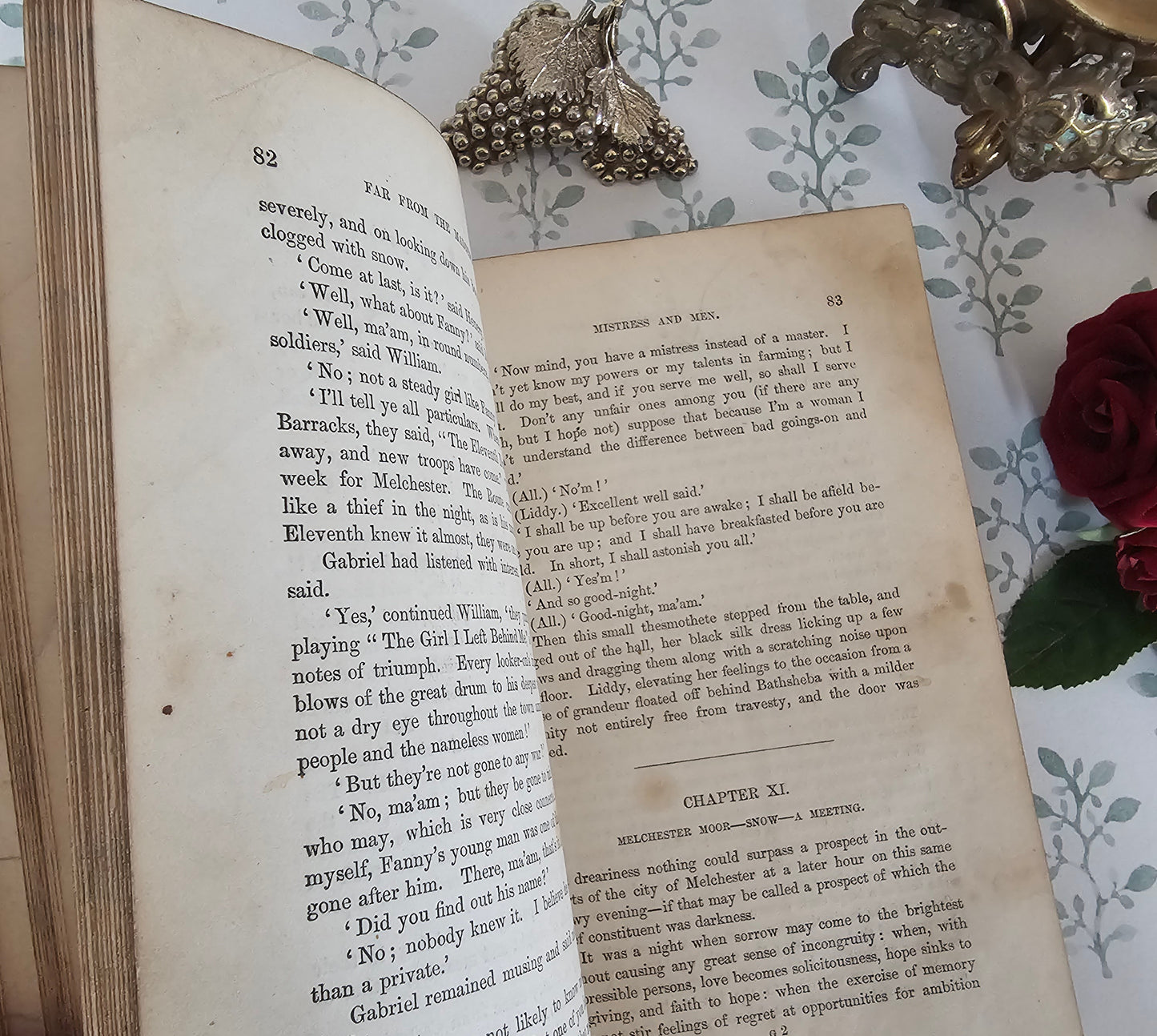 1877 Early Edition of Far From the Madding Crowd by Thomas Hardy : WORN