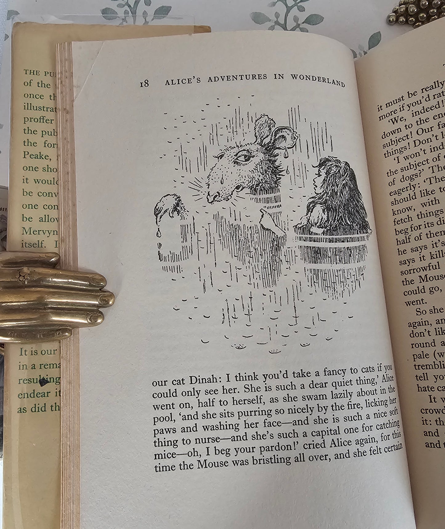 1954 FIRST EDITION Alice's Adventures in Wonderland plus Through the Looking-Glass by Lewis Carroll - Illustrated by Mervyn Peake