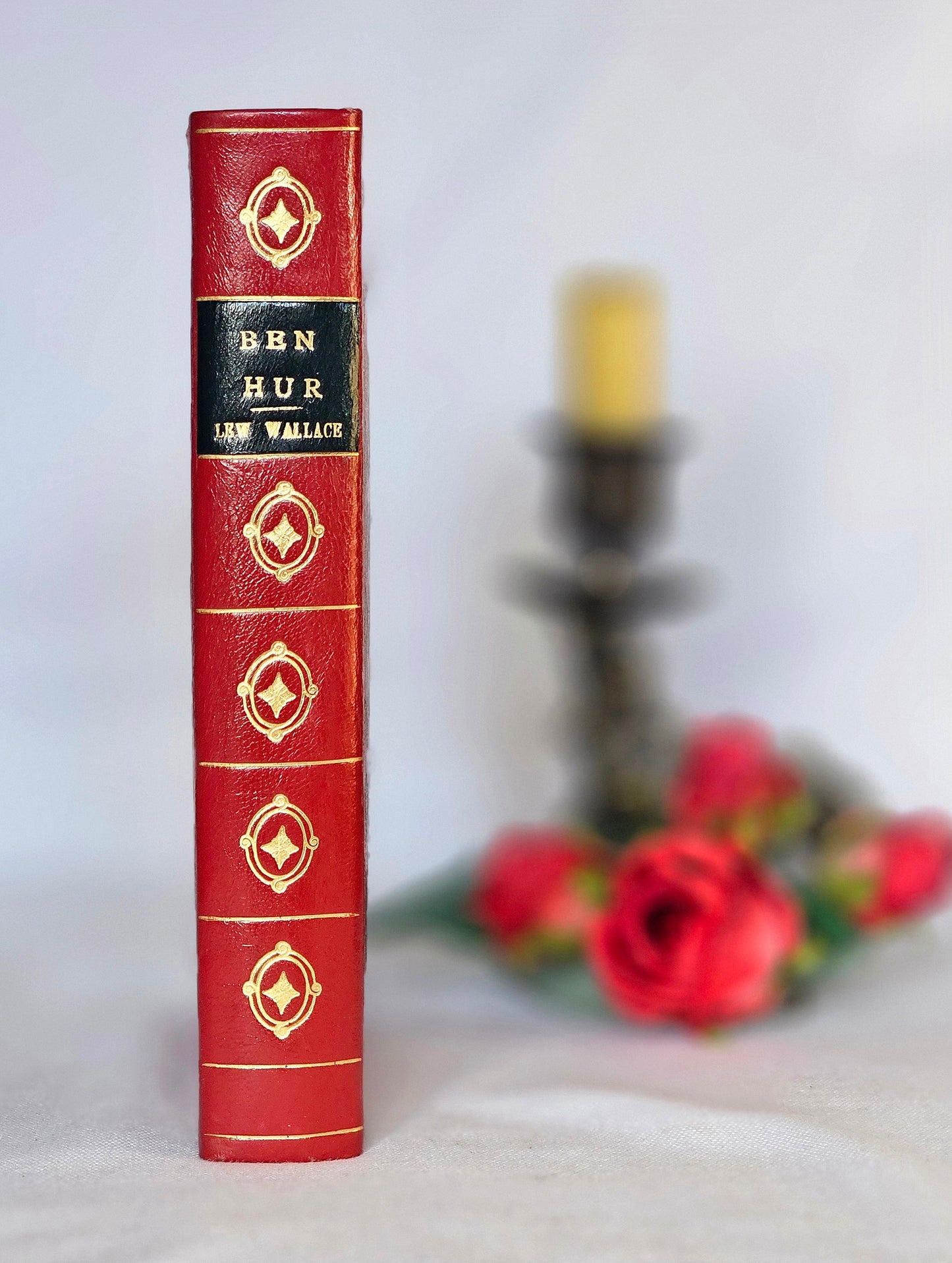 1910 Ben-Hur by Lew Wallace - Striking Full Leather Binding - Brock Illustrations