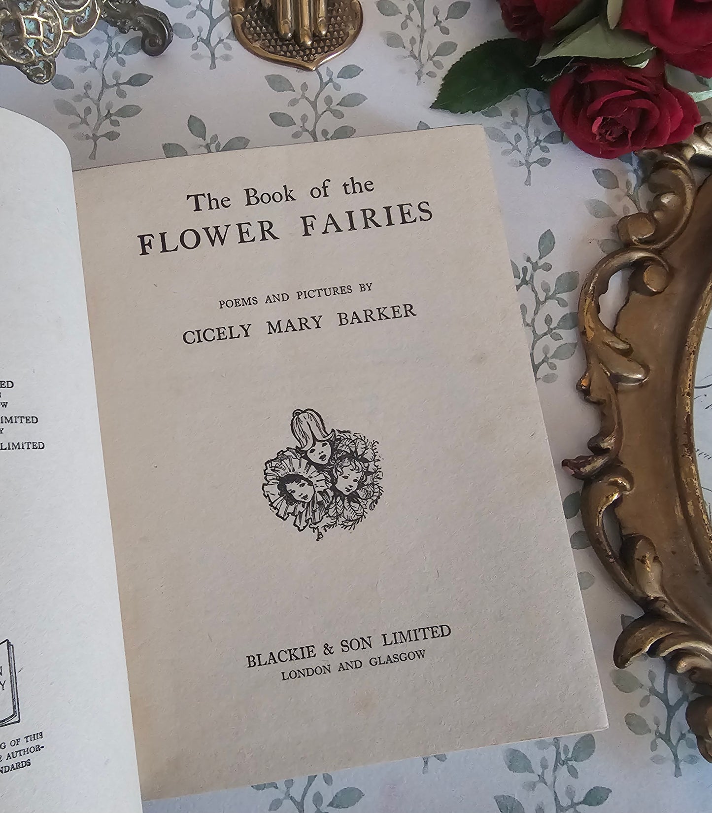 1950 The Book of the Flower Fairies by Cicely Mary Barker - Scarce in Dust Jacket