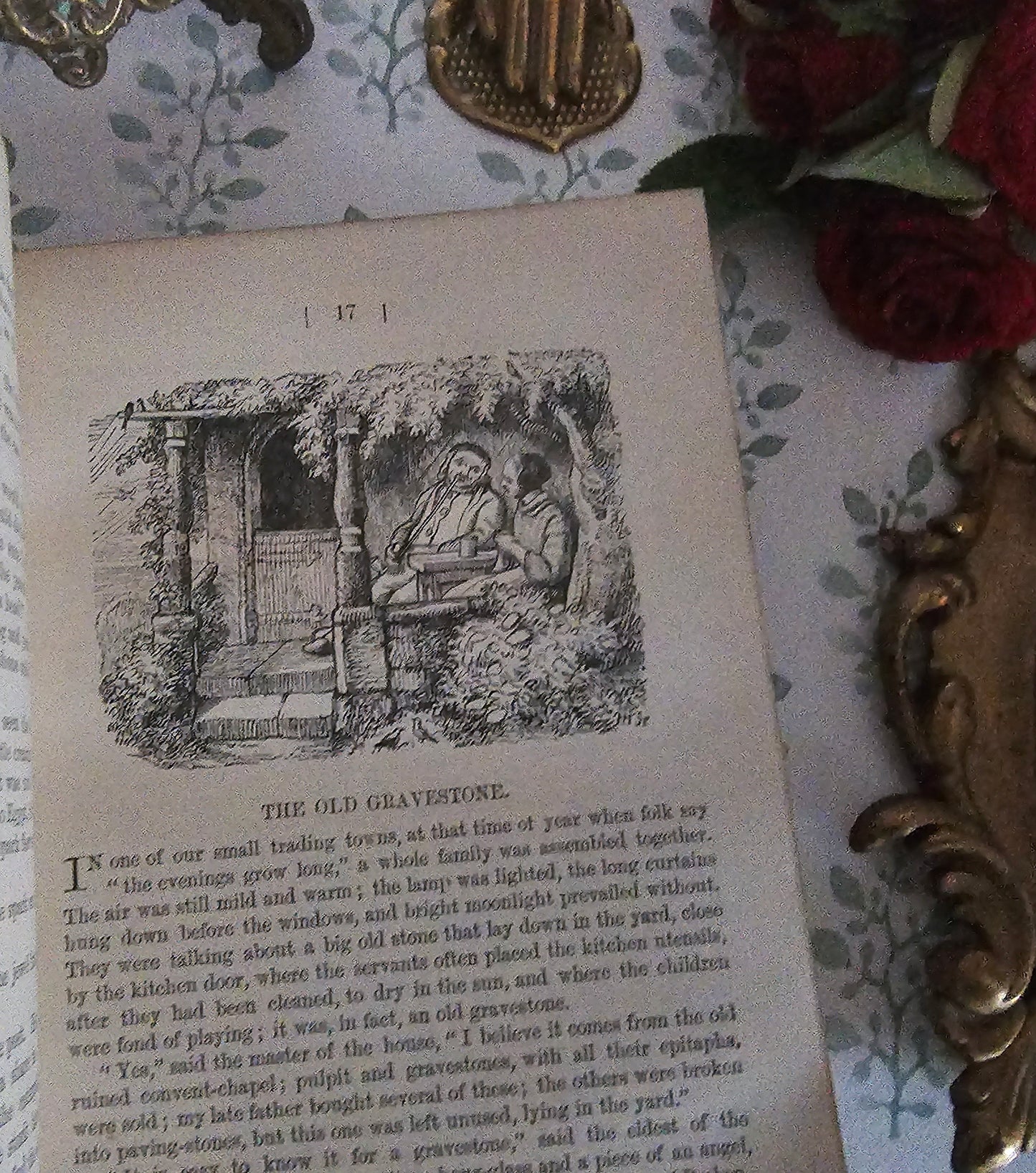 1887 Fairy Tales and Sketches by Hans Christian Andersen / Antique Illustrated Leather Bound Book