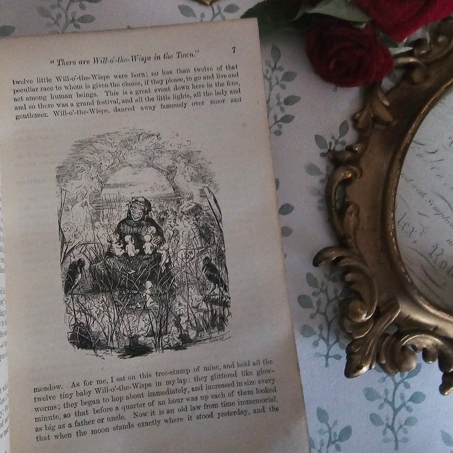 1887 Fairy Tales and Sketches by Hans Christian Andersen / Antique Illustrated Leather Bound Book