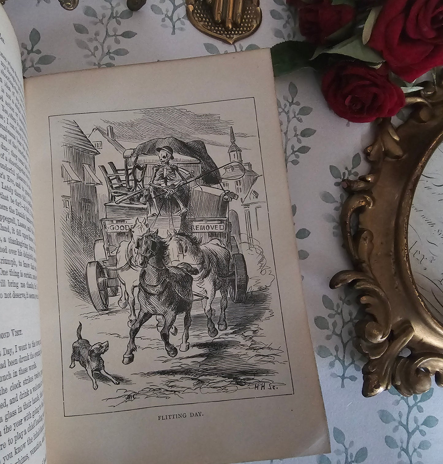 1887 Fairy Tales and Sketches by Hans Christian Andersen / Antique Illustrated Leather Bound Book