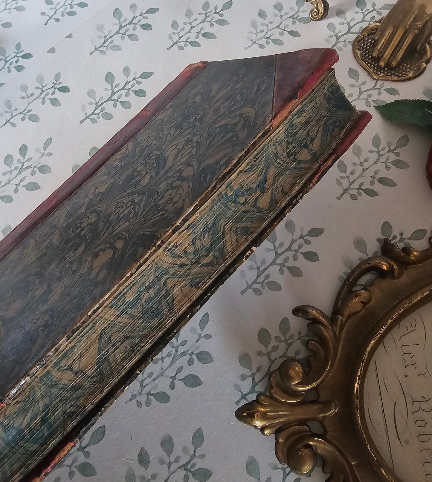 1887 Fairy Tales and Sketches by Hans Christian Andersen / Antique Illustrated Leather Bound Book