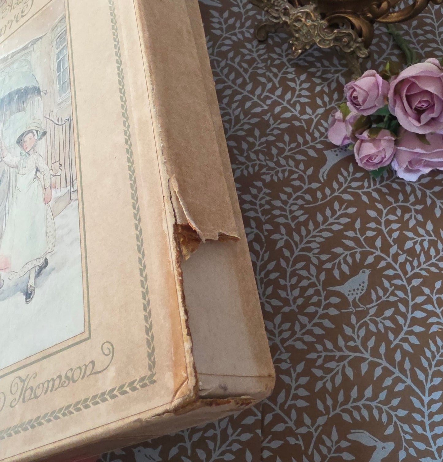 1913 Quality Street Book, JM Barrie, Hugh Thomson Illustrations, Original Box