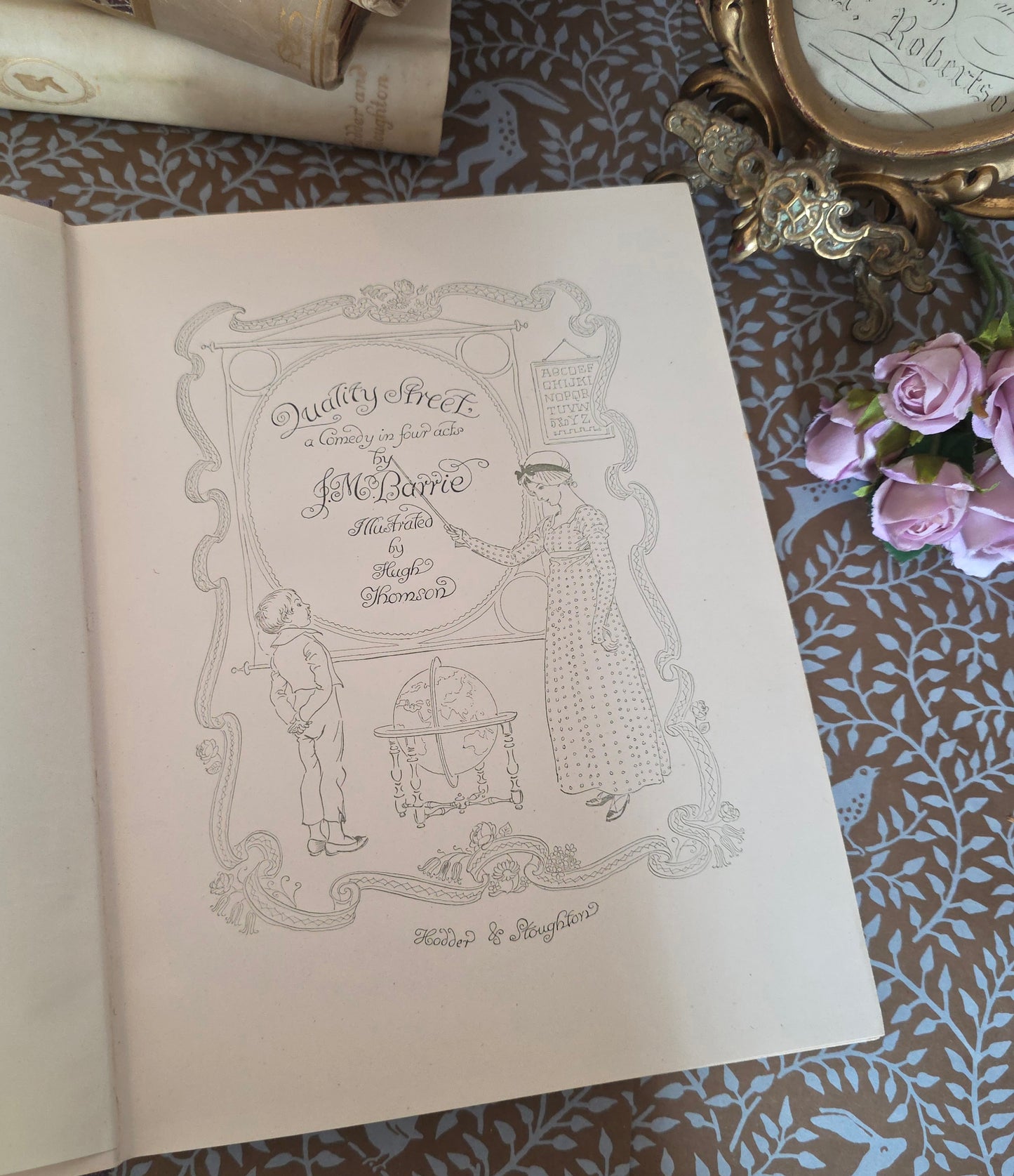 1913 Quality Street Book, JM Barrie, Hugh Thomson Illustrations, Original Box