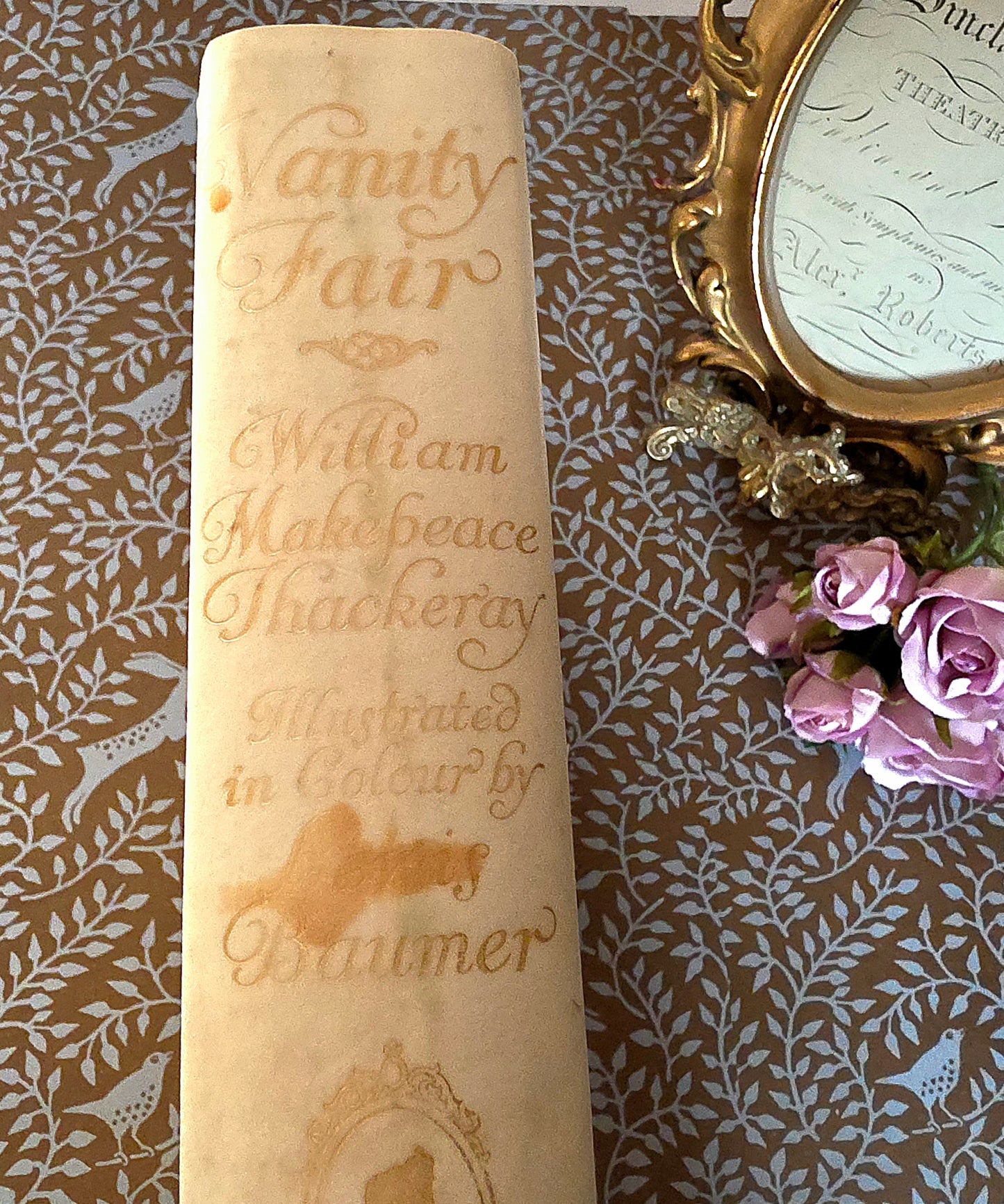 1913 Vanity Fair Antique Book: Limited Edition, Signed, Illustrated, Vellum Binding