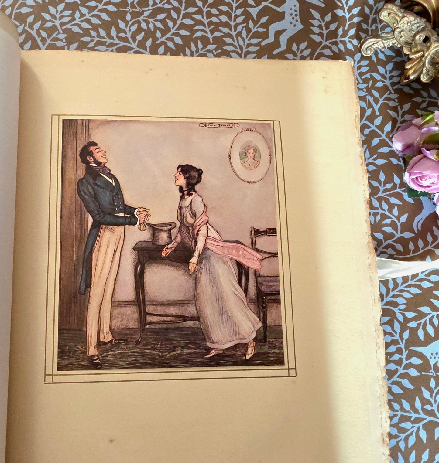 1913 Vanity Fair Antique Book: Limited Edition, Signed, Illustrated, Vellum Binding