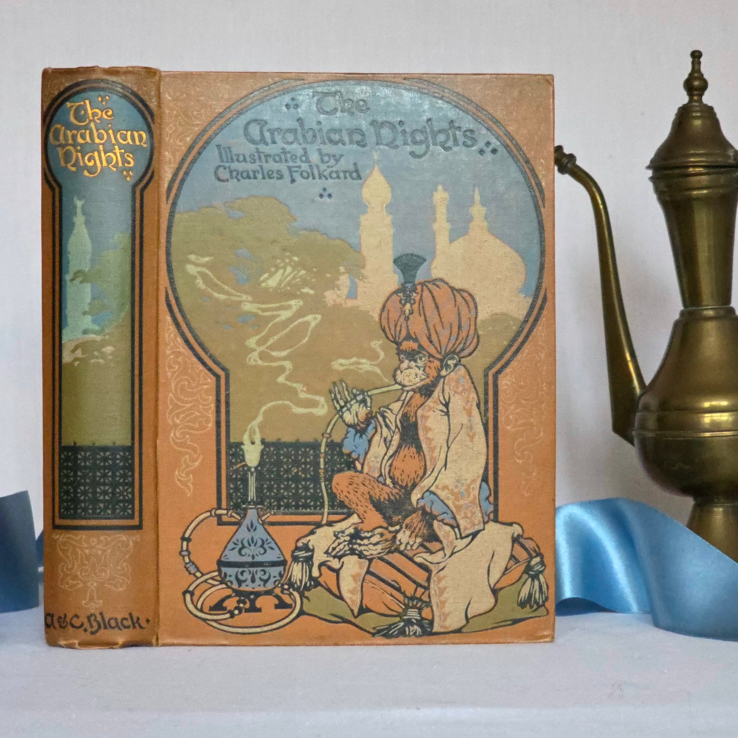 1913 The Arabian Nights Illustrated by Charles Folkard : Antique Book