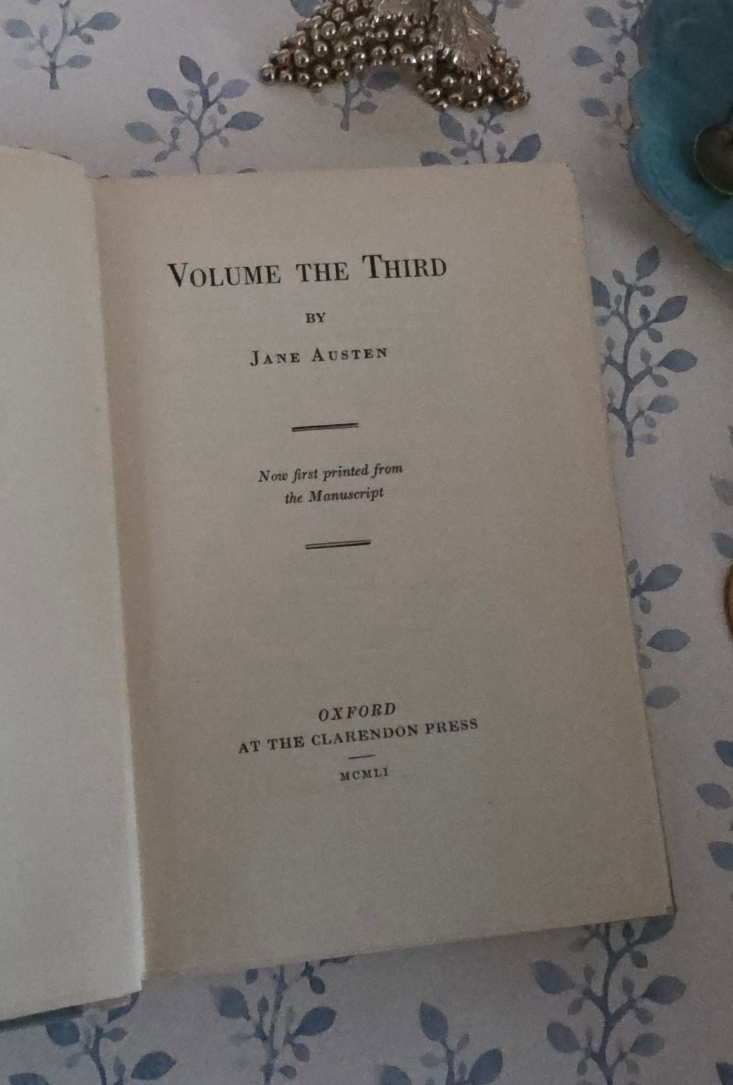 1951 Volume the Third / 1st Edition of Austen's Manuscript of Early Writings