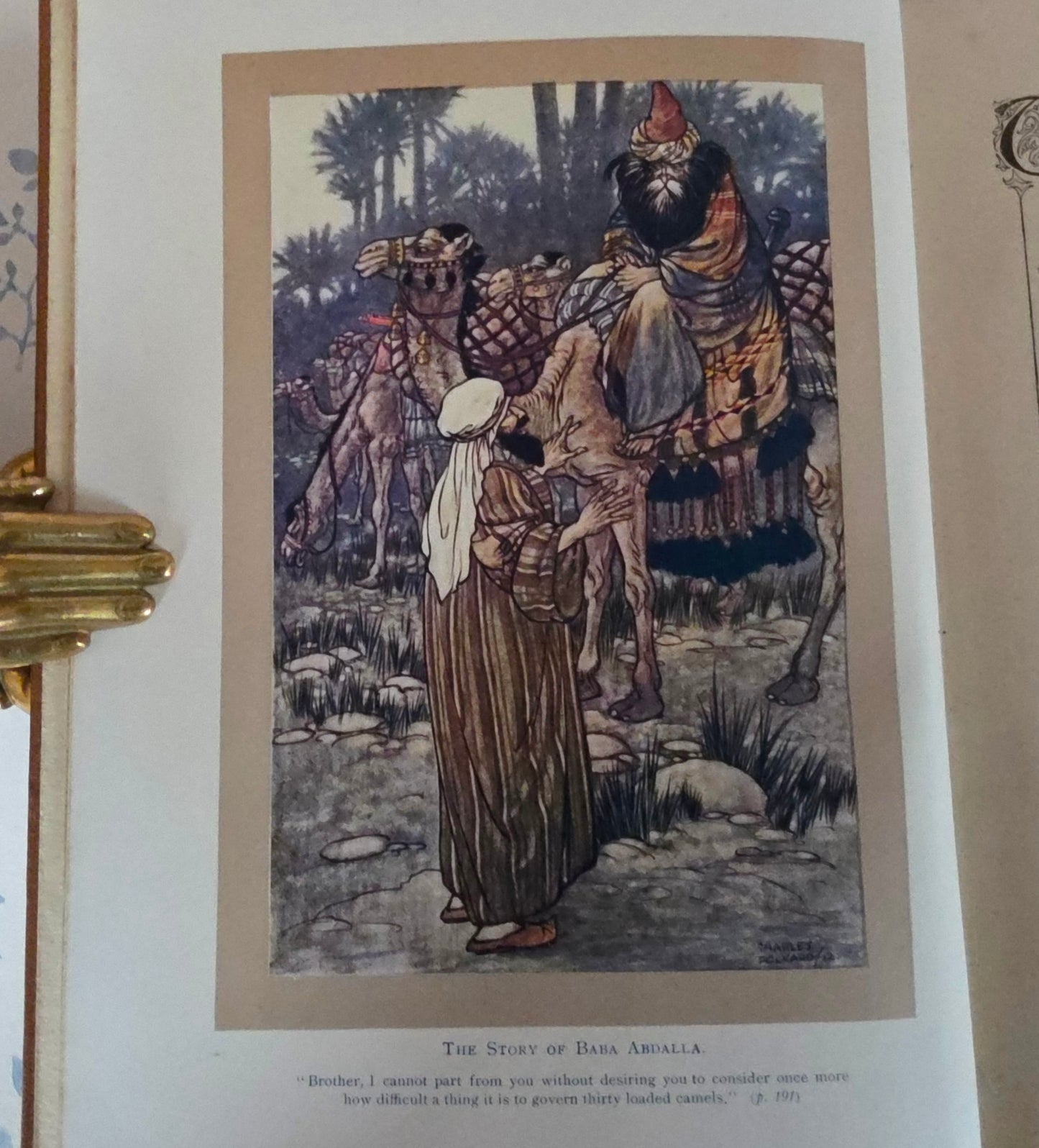 1913 The Arabian Nights Illustrated by Charles Folkard : Antique Book