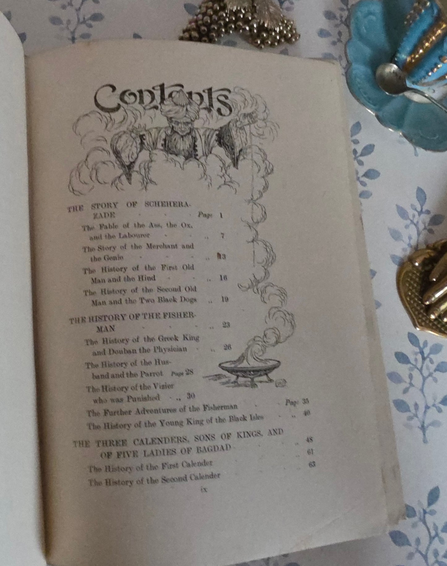 1913 The Arabian Nights Illustrated by Charles Folkard : Antique Book