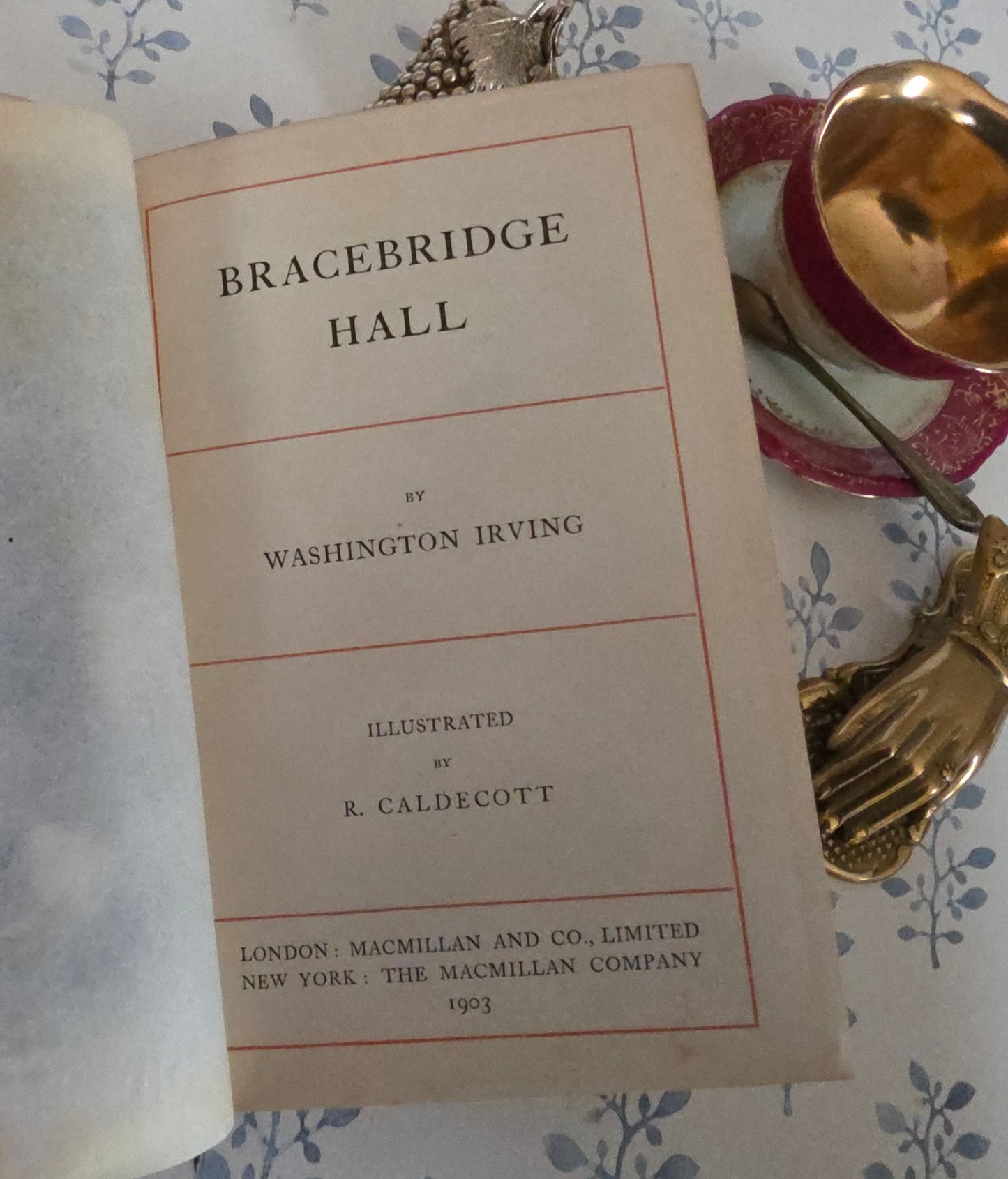 1903 Bracebridge Hall by Washington Irving: Full Leather Illustrated Edition