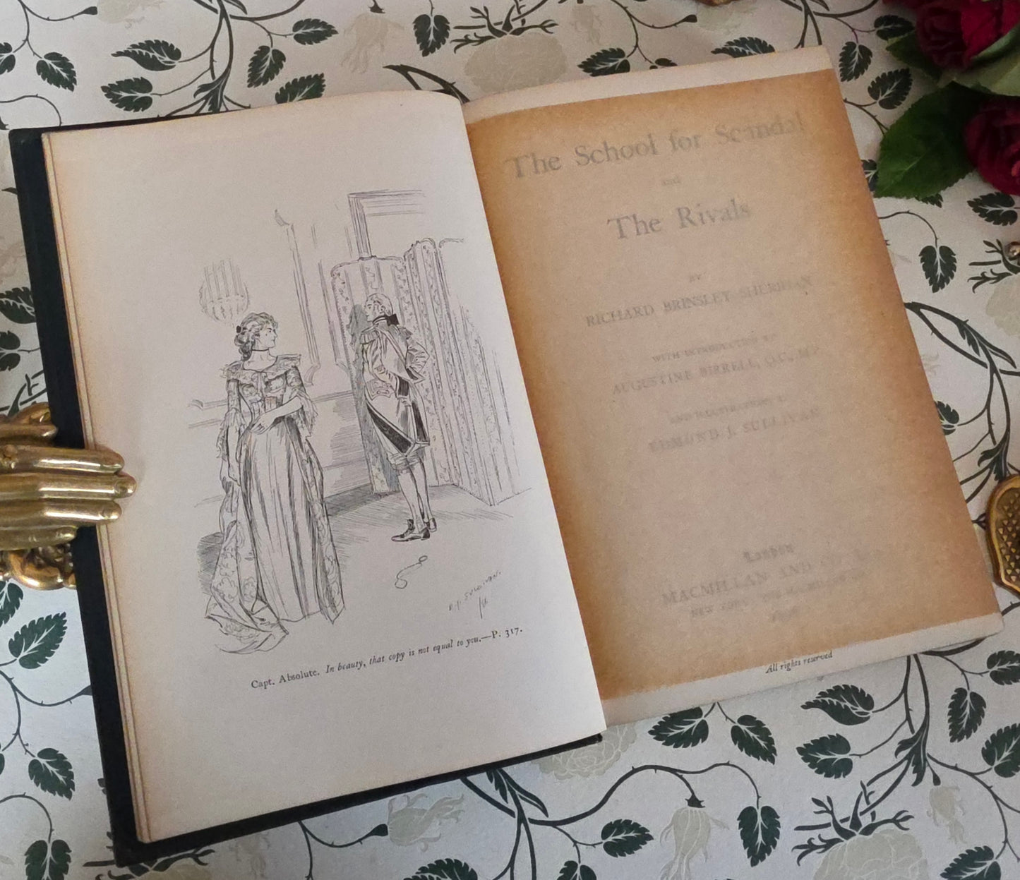 1896 The School For Scandal and The Rivals : Illustrated Antique Edition