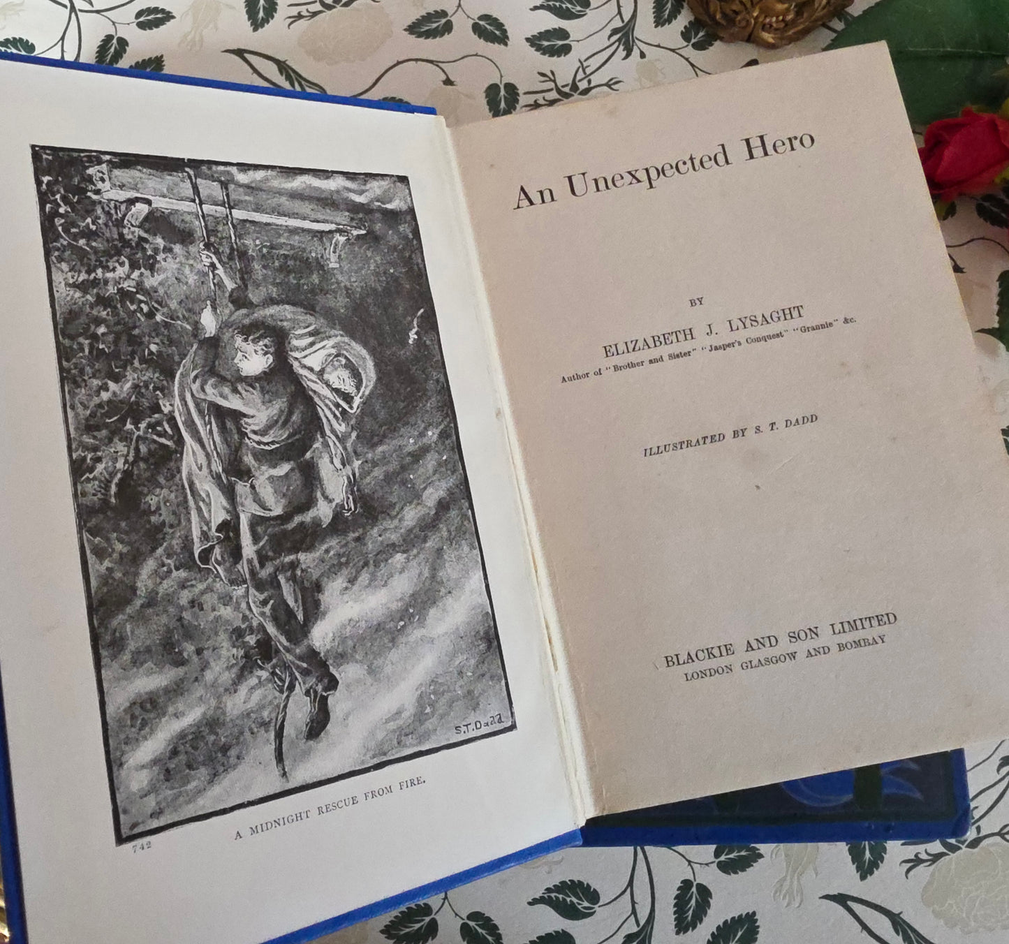 1900s Decorative Set: Three Antique Books