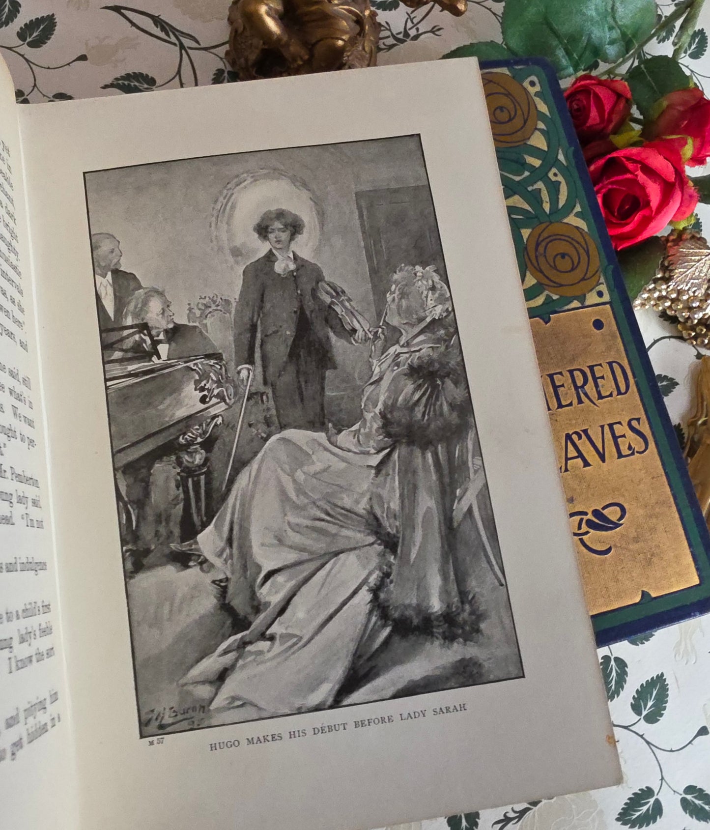 1900s Decorative Set: Three Antique Books