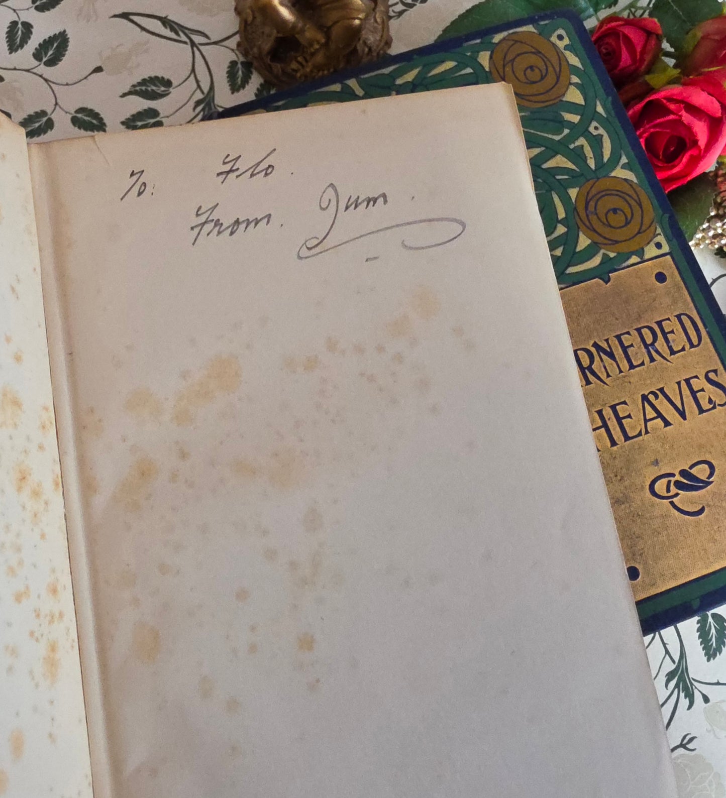 1900s Decorative Set: Three Antique Books