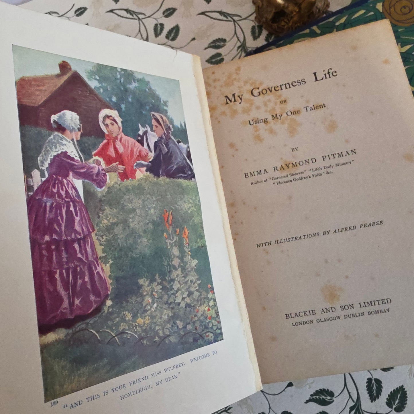 1900s Decorative Set: Three Antique Books