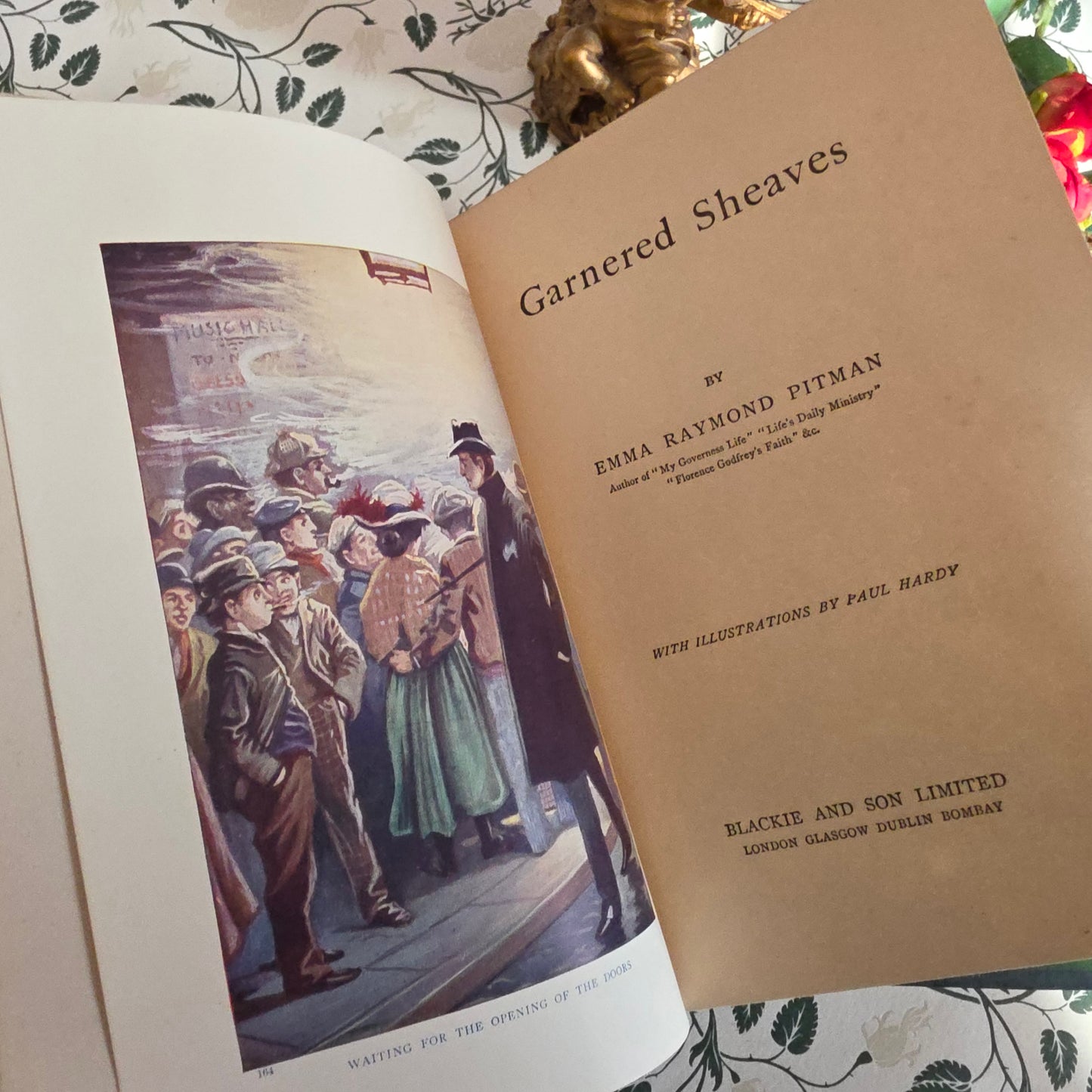 1900s Decorative Set: Three Antique Books