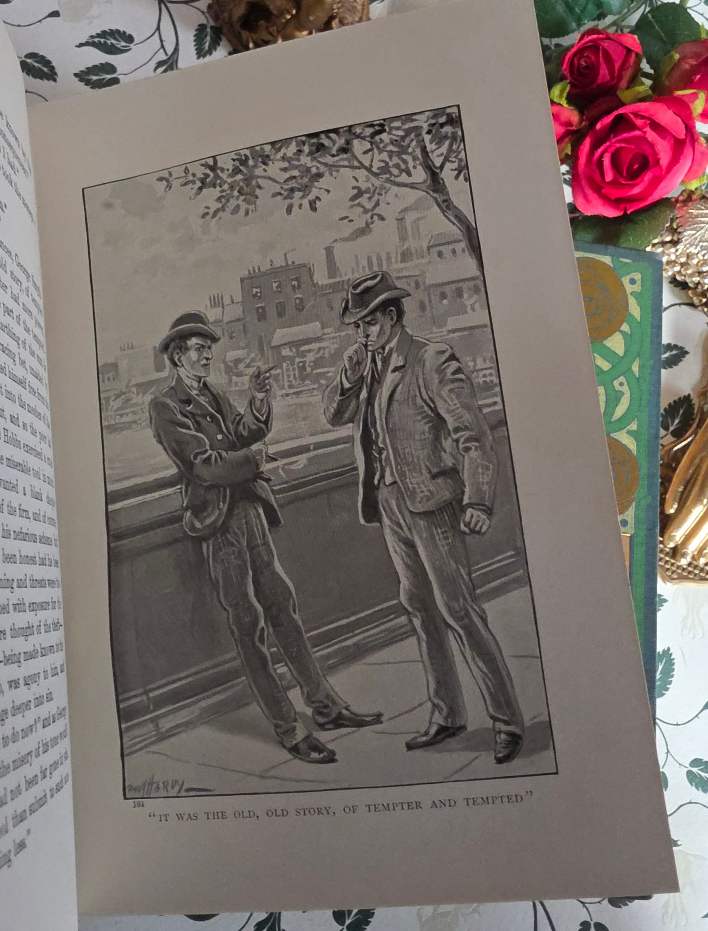 1900s Decorative Set: Three Antique Books