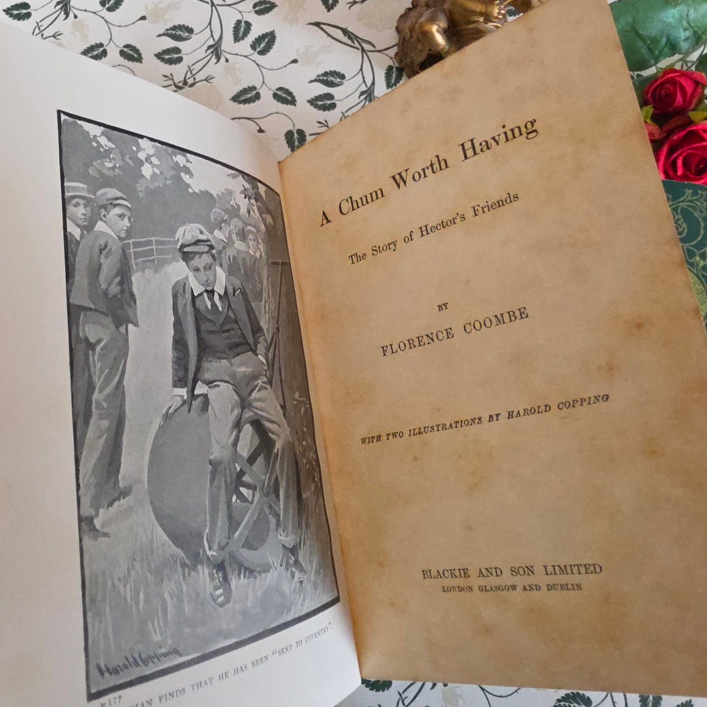 1910s Decorative Set: Five Illustrated Antique Books