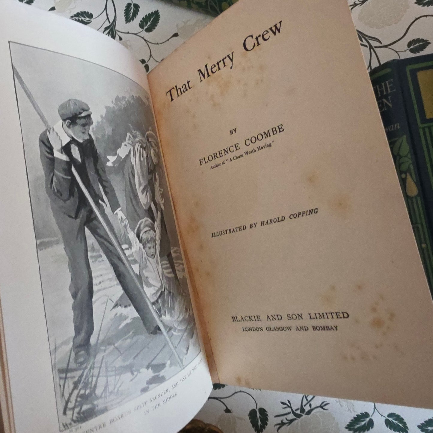 1910s Decorative Set: Five Illustrated Antique Books