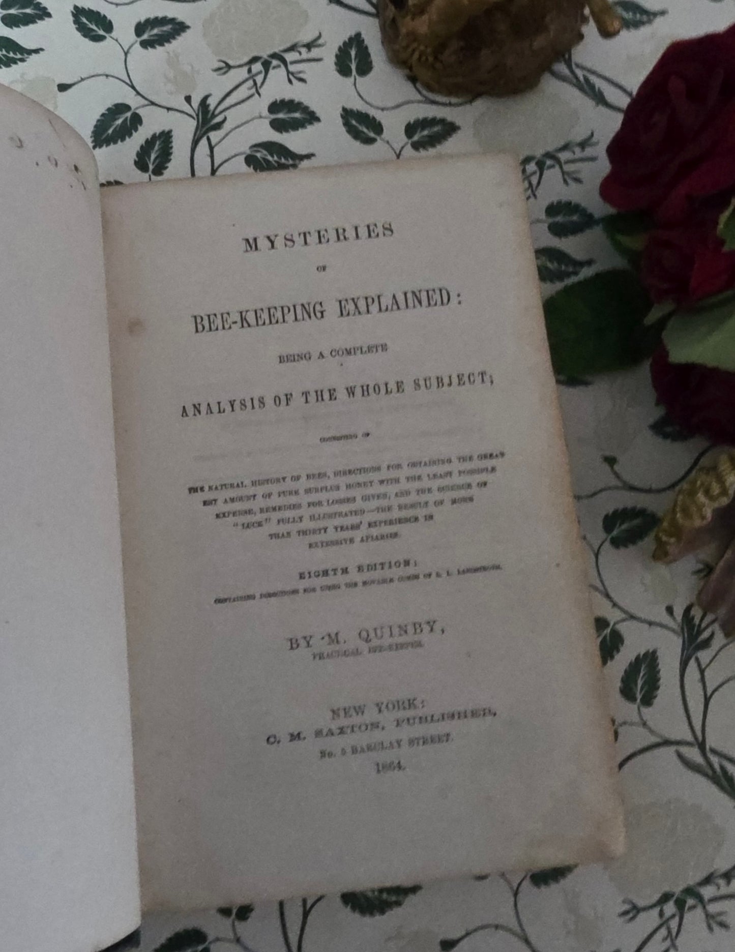 1864 Mysteries of Bee-Keeping Explained - Extremely Rare Antique Book