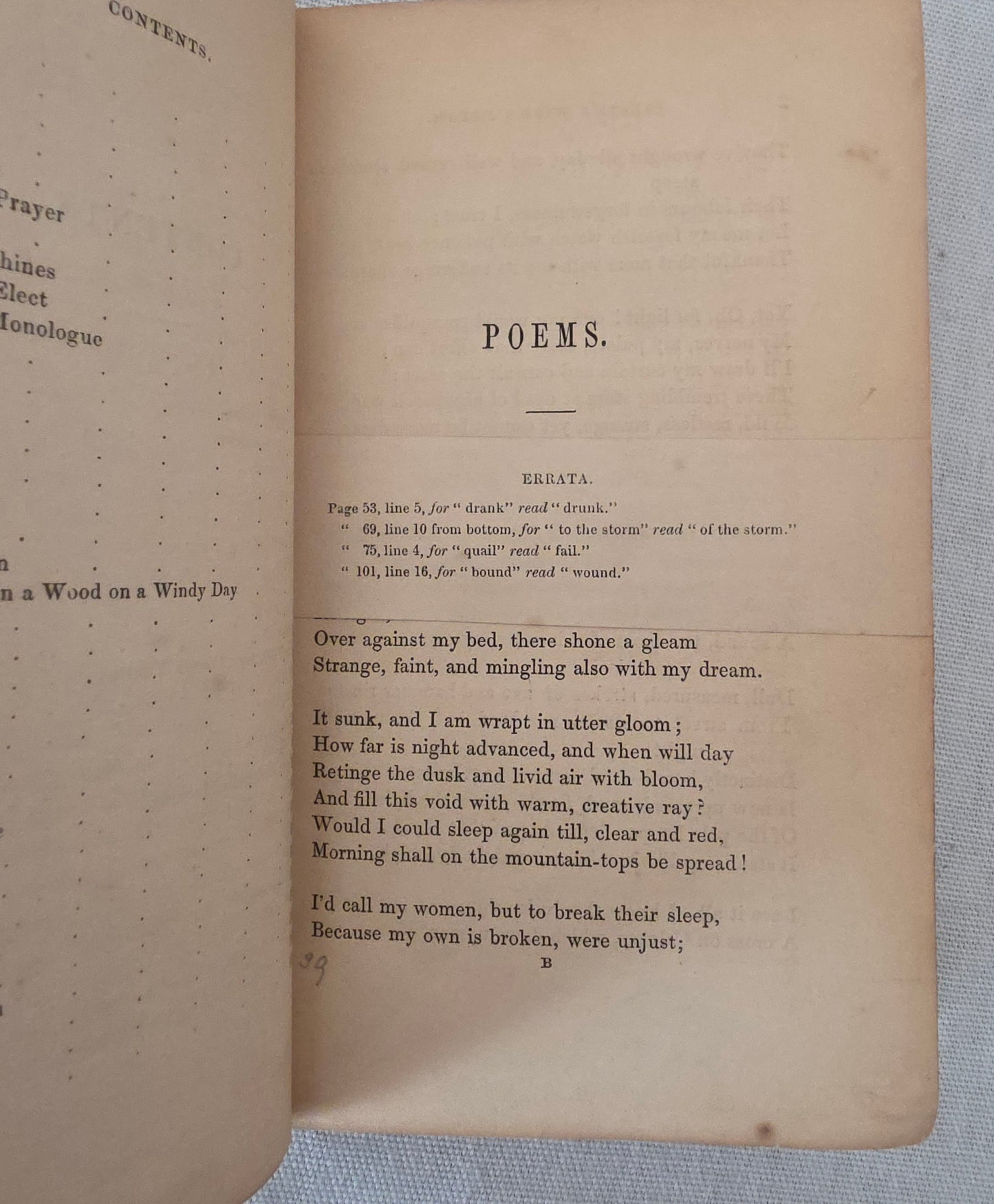 1850 FIRST EDITION Poems by Currer, Ellis and Acton Bell - Scarce Antique Brontë Book