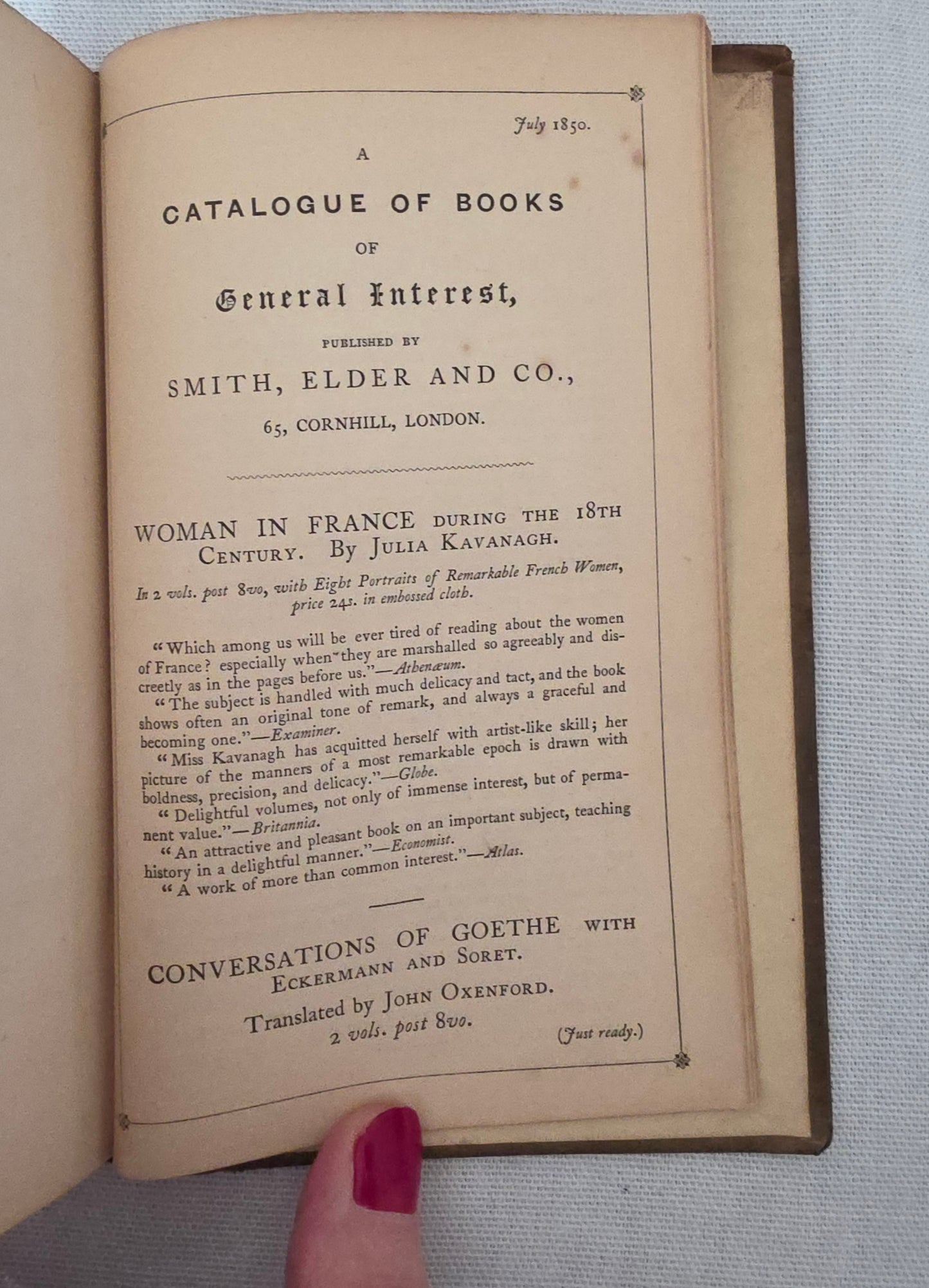 1850 FIRST EDITION Poems by Currer, Ellis and Acton Bell - Scarce Antique Brontë Book