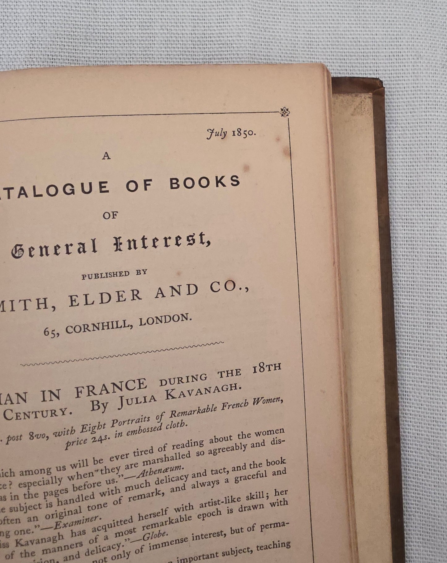 1850 FIRST EDITION Poems by Currer, Ellis and Acton Bell - Scarce Antique Brontë Book
