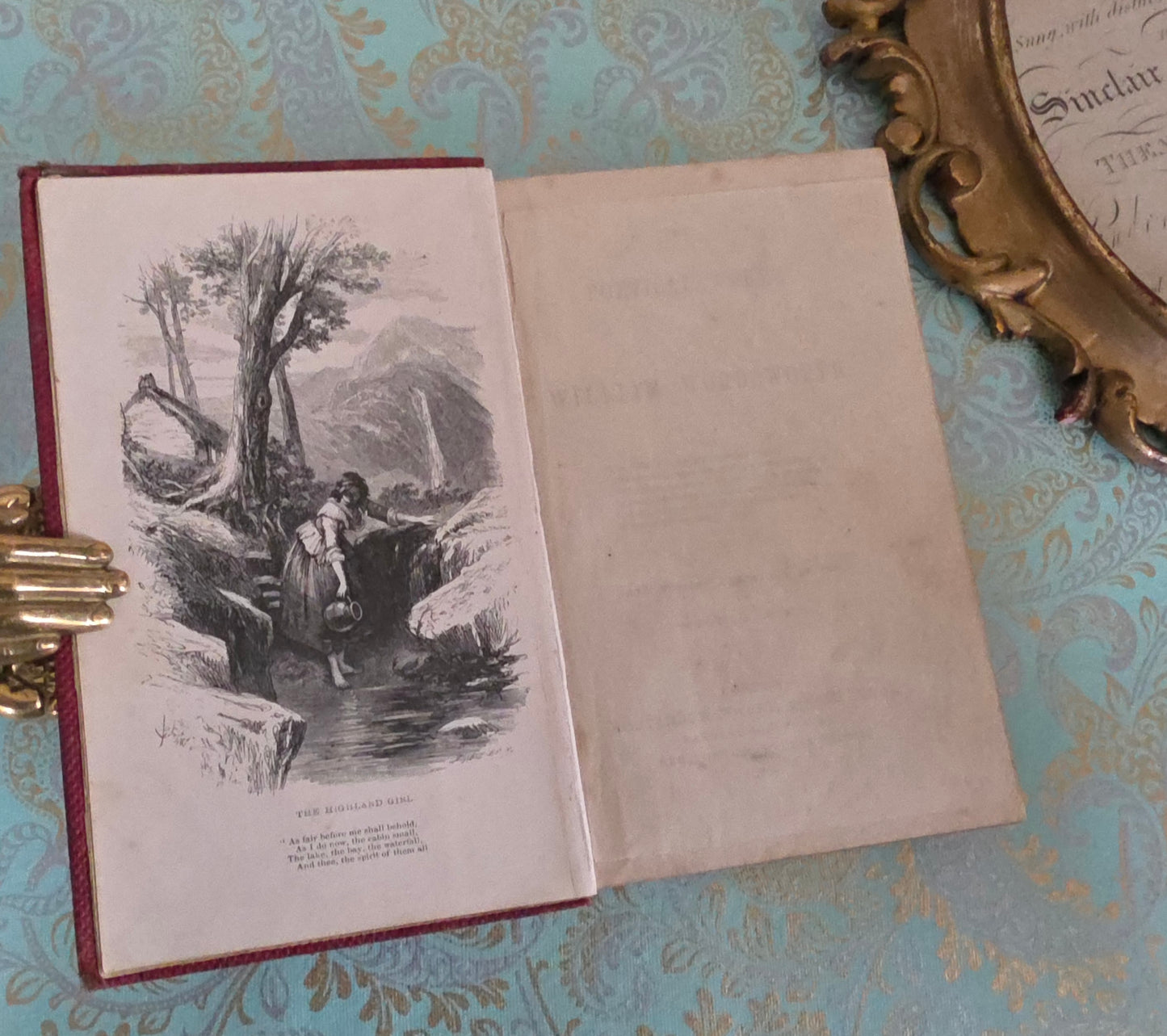 1859 The Poetical Works of William Wordsworth : Antique Illustrated Book