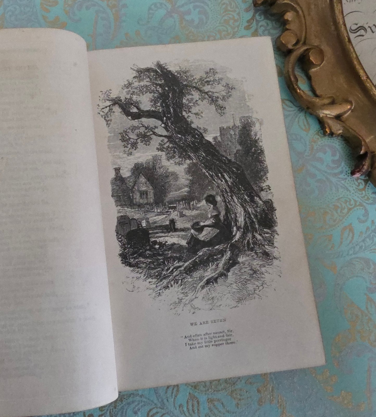 1859 The Poetical Works of William Wordsworth : Antique Illustrated Book