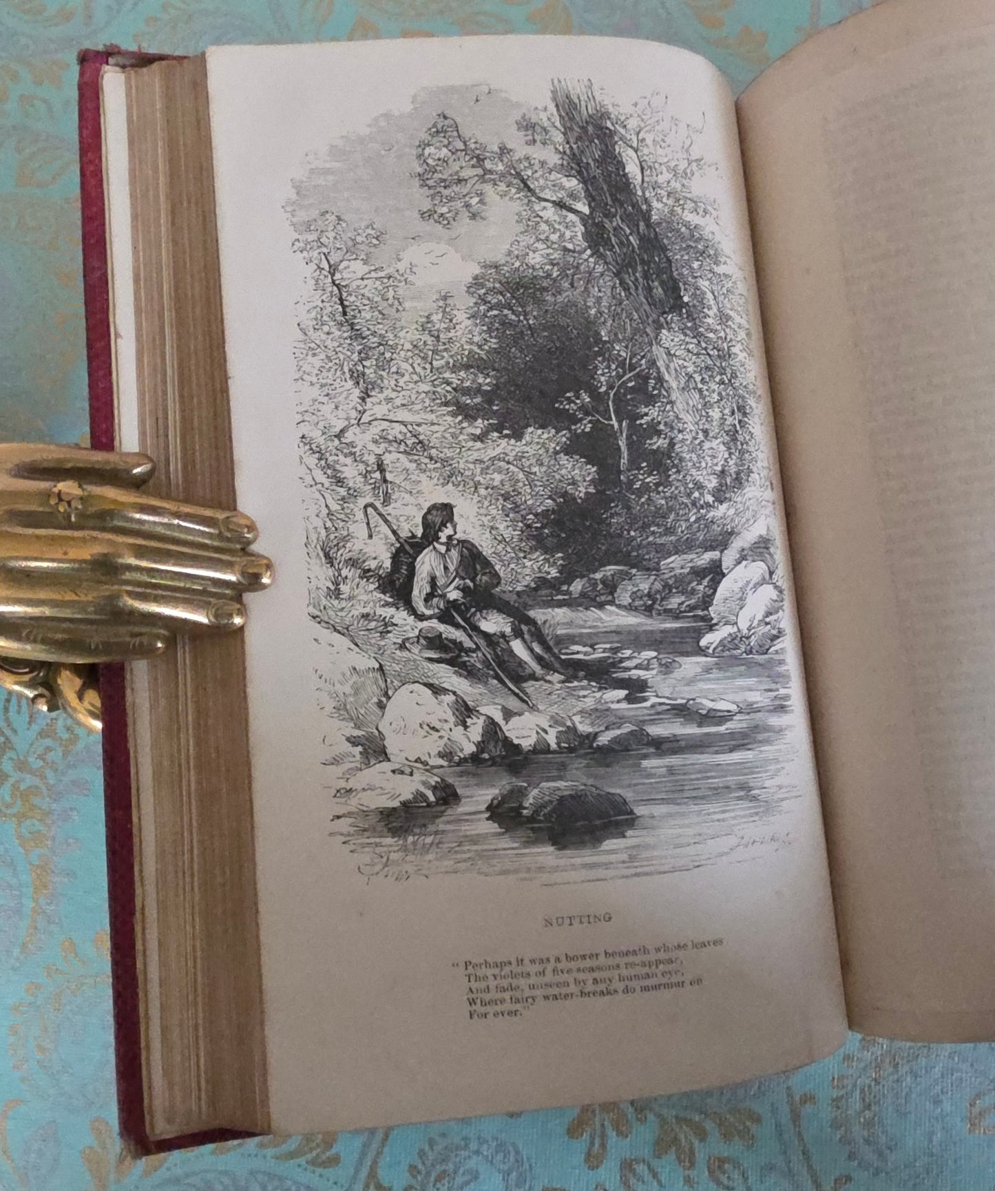 1859 The Poetical Works of William Wordsworth : Antique Illustrated Book