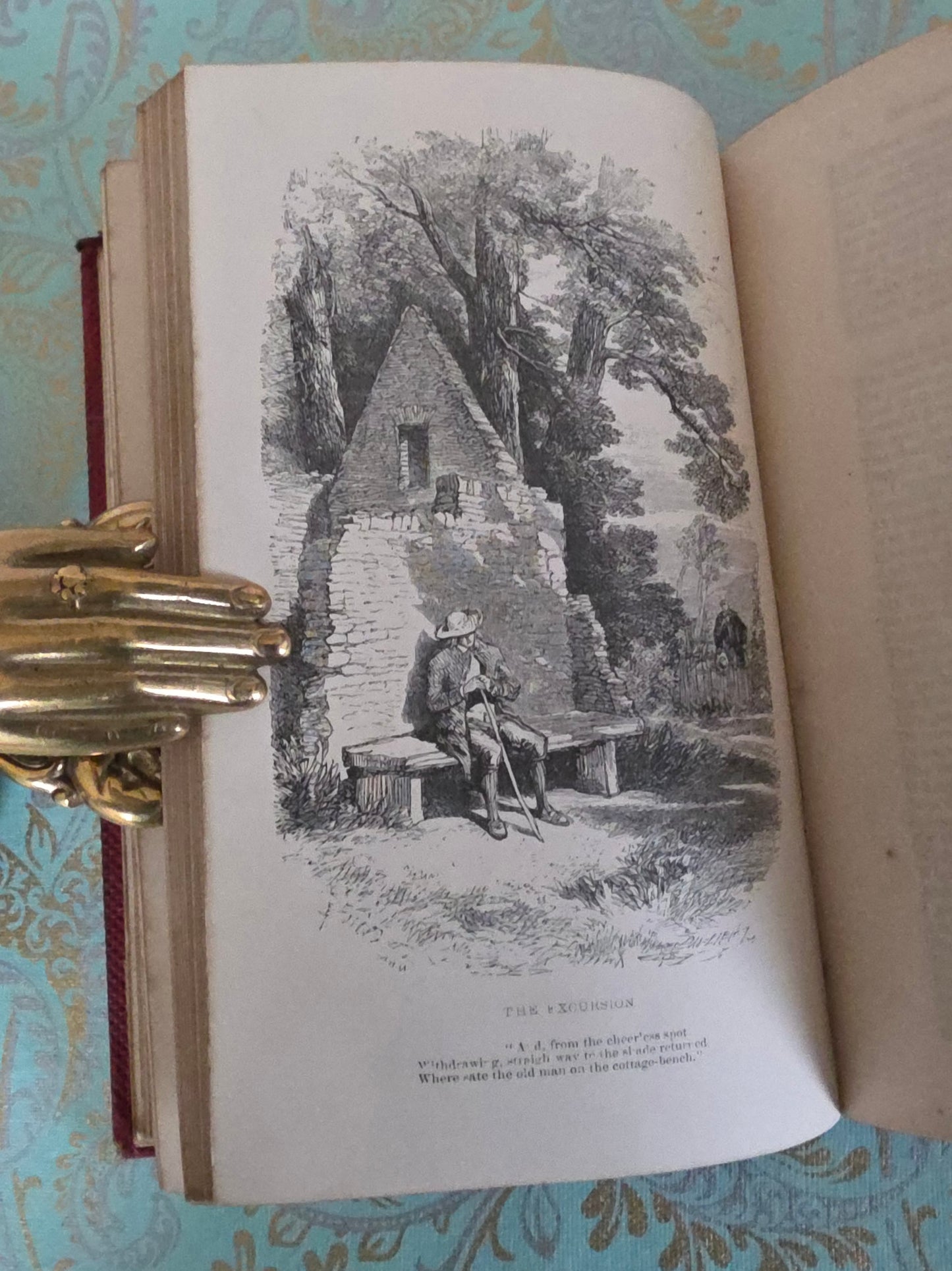 1859 The Poetical Works of William Wordsworth : Antique Illustrated Book
