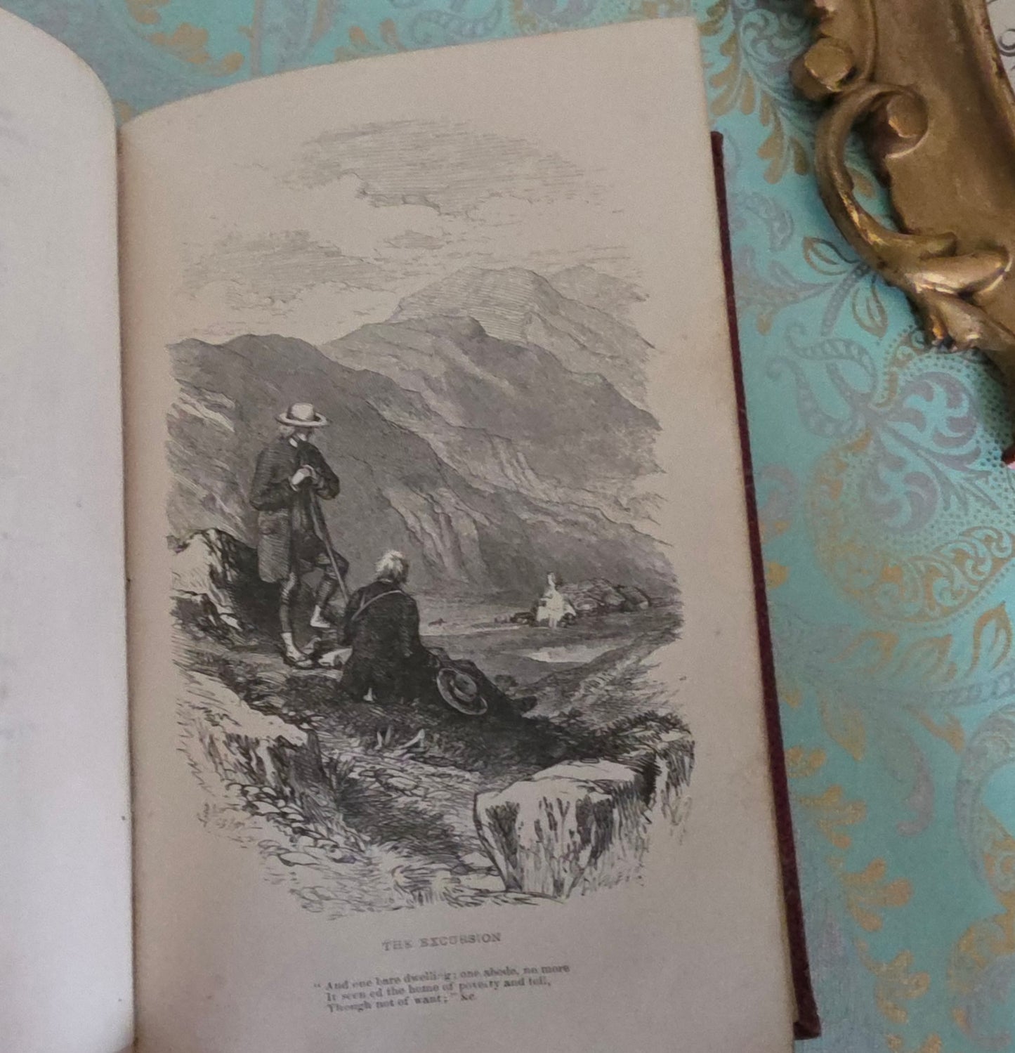 1859 The Poetical Works of William Wordsworth : Antique Illustrated Book