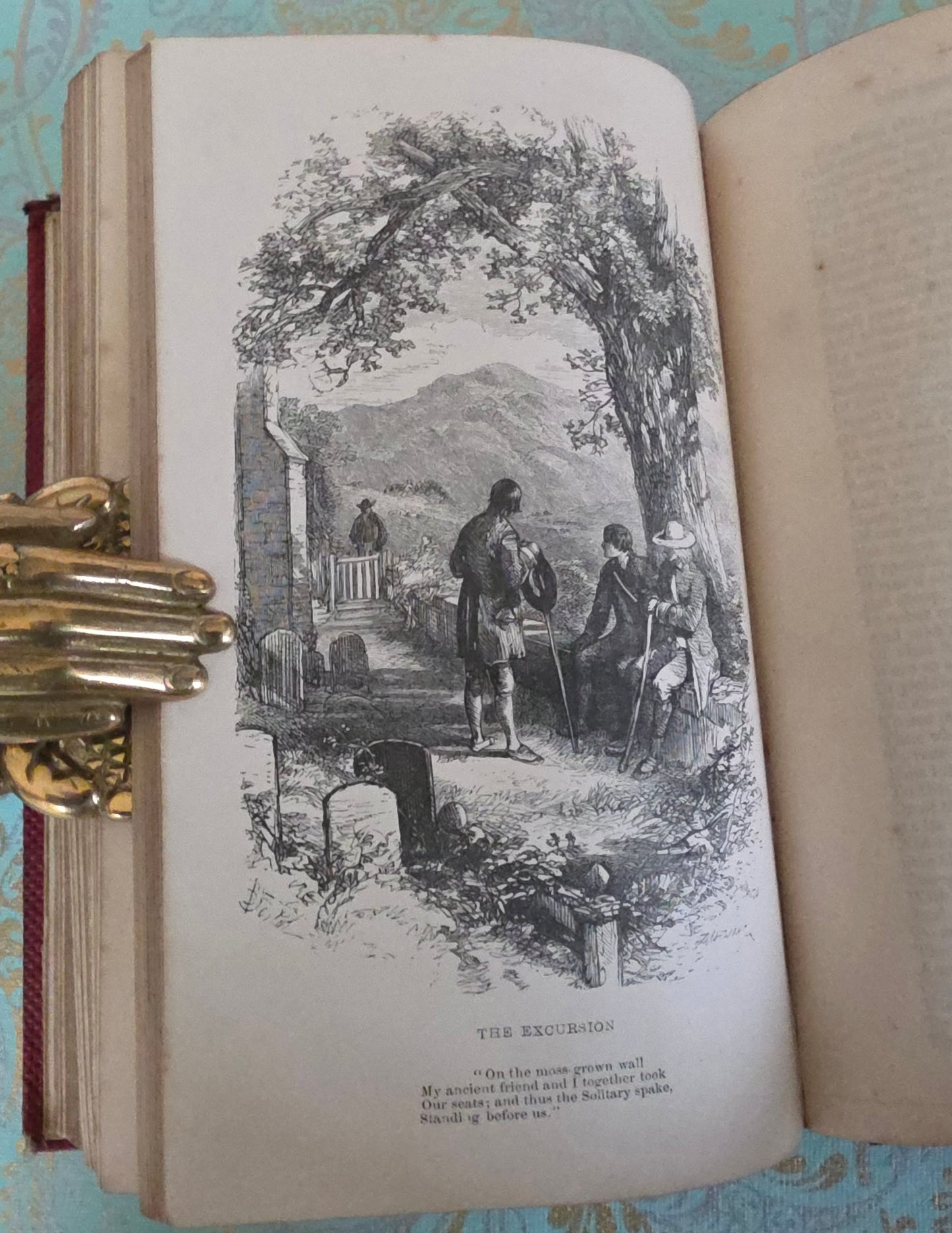 1859 The Poetical Works of William Wordsworth : Antique Illustrated Book