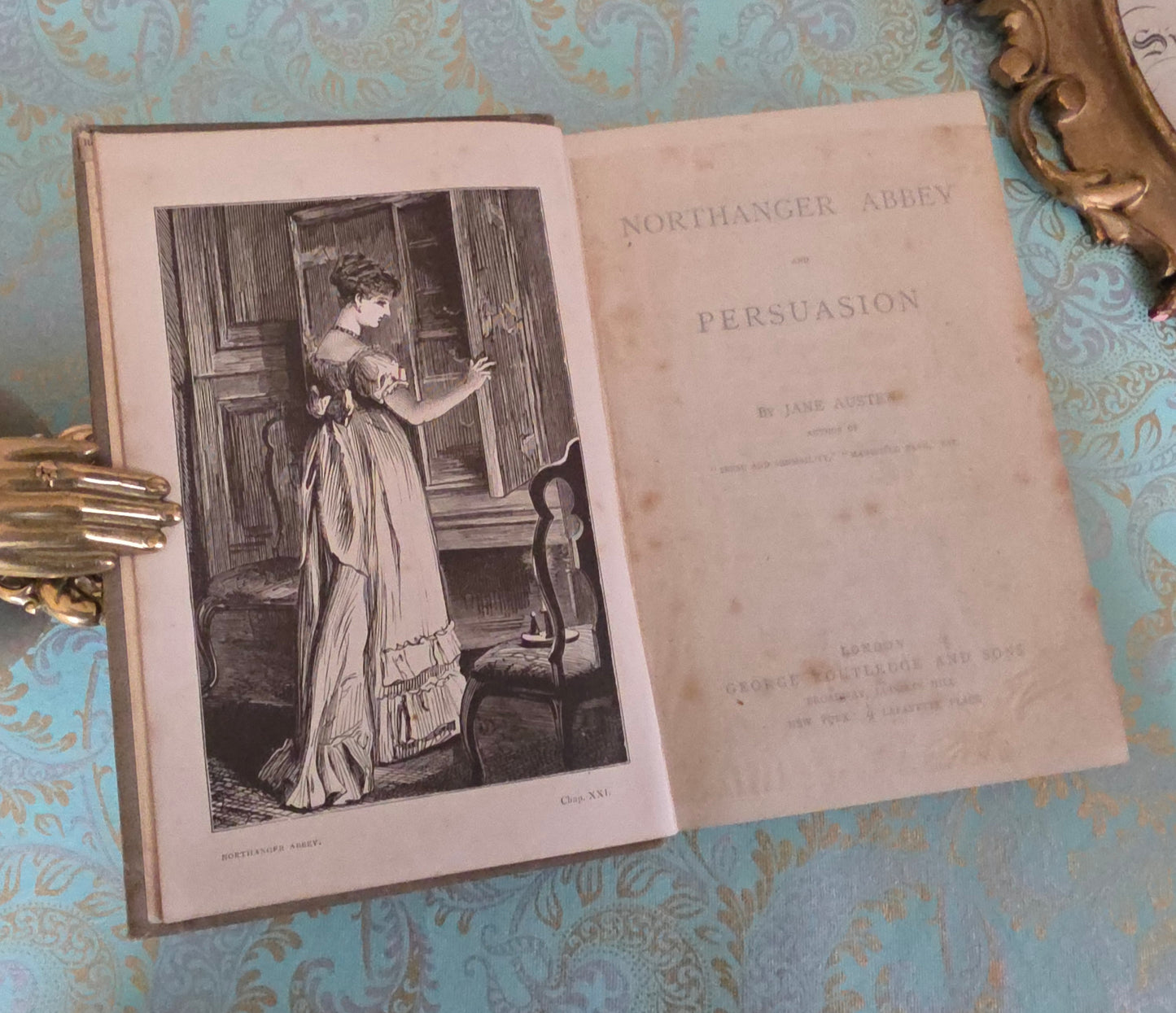 c1880 Northanger Abbey and Persuasion by Jane Austen: Scarce, Antique Book