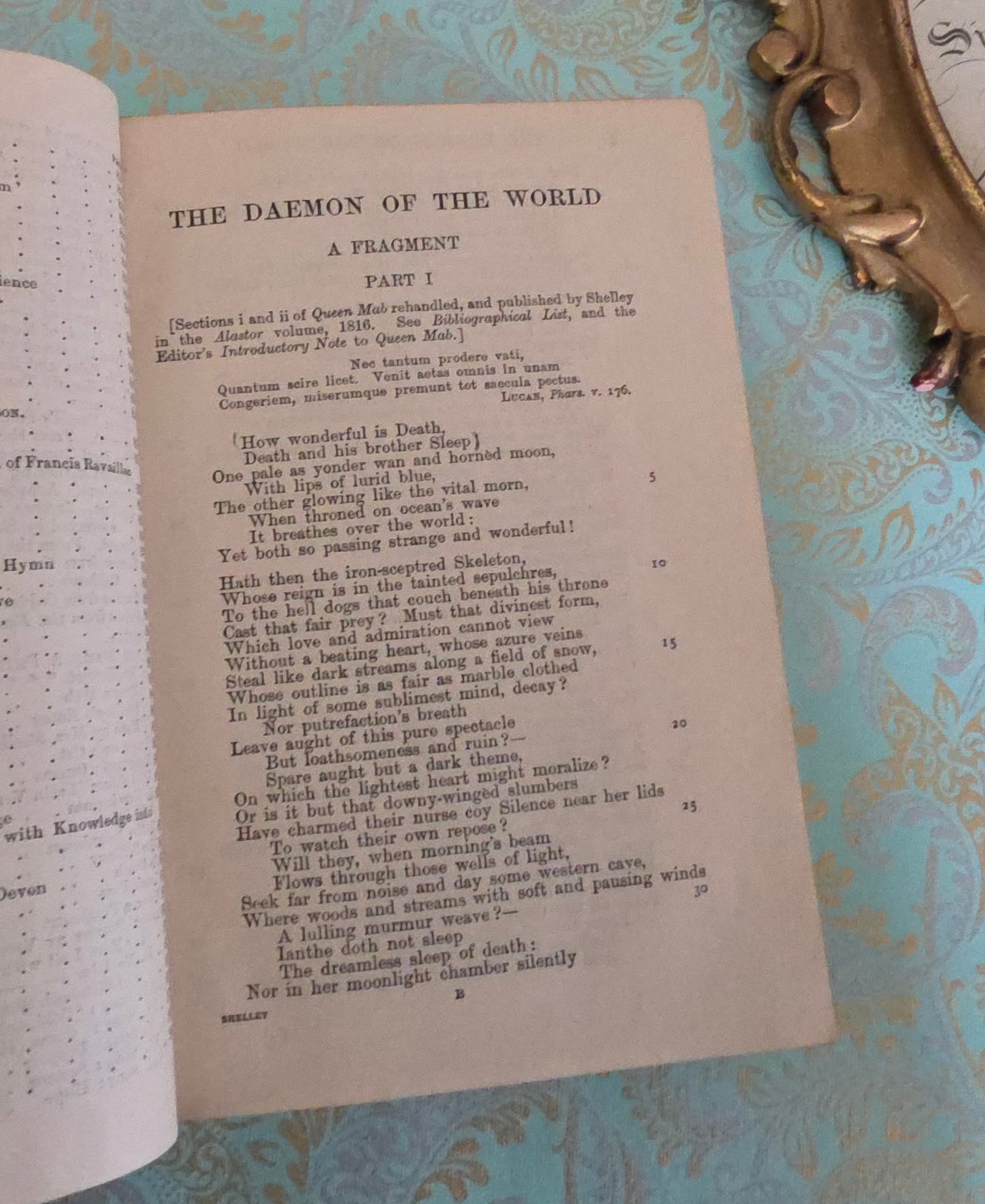 1907 Complete Poetical Works of Percy Bysshe Shelley - Vellum Bound Antique Book