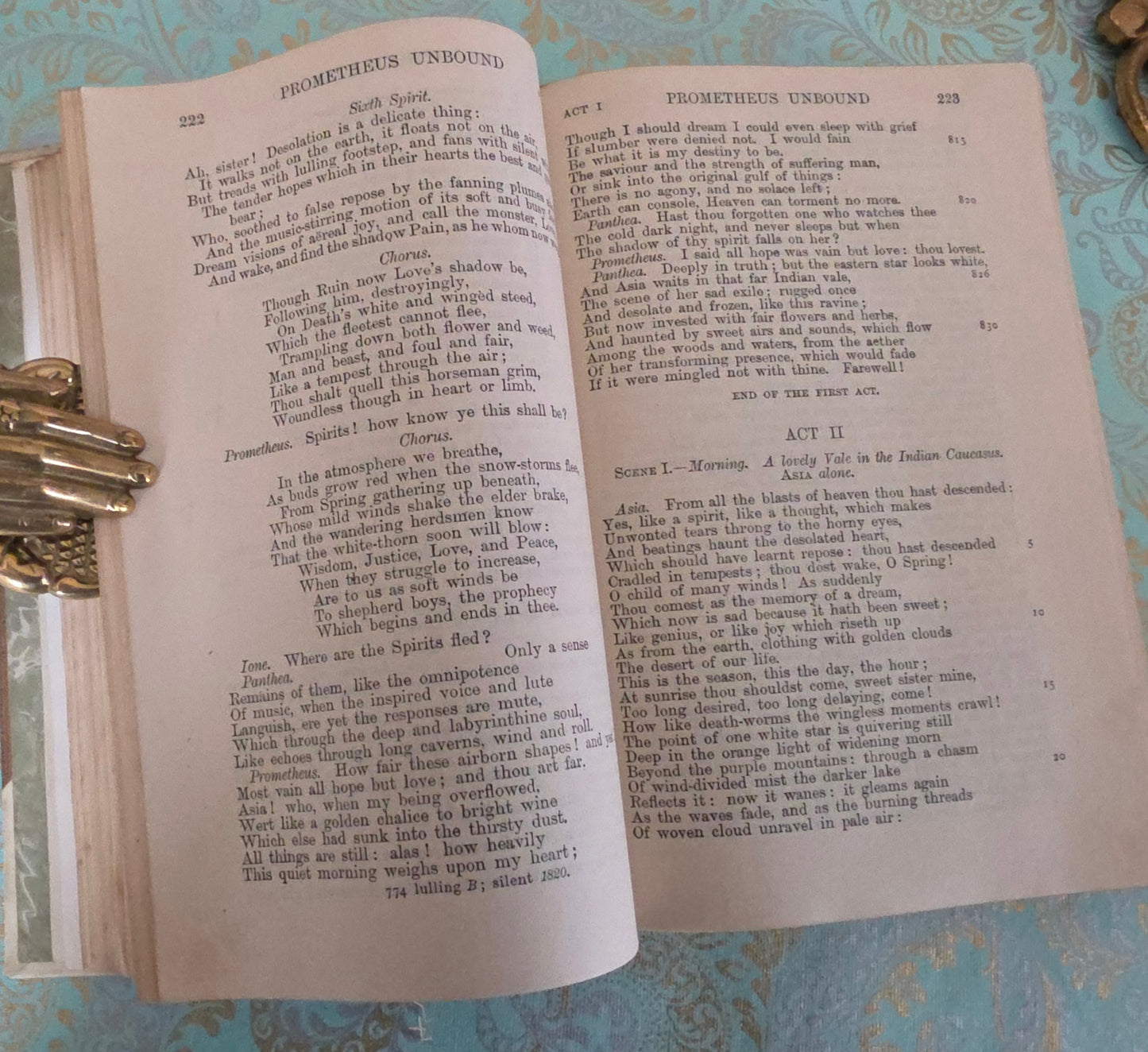 1907 Complete Poetical Works of Percy Bysshe Shelley - Vellum Bound Antique Book