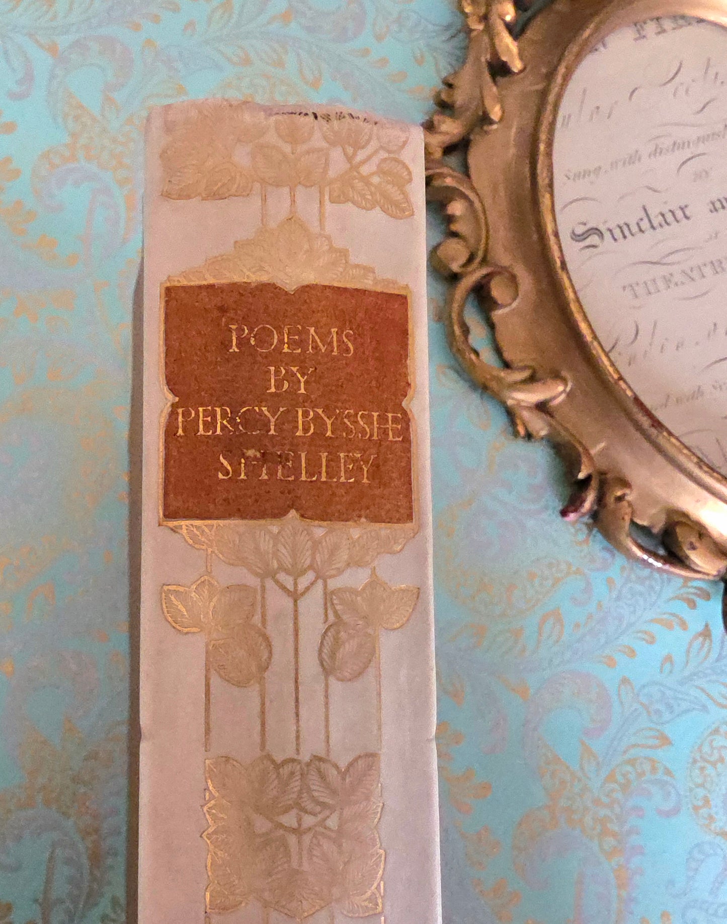 1907 Complete Poetical Works of Percy Bysshe Shelley - Vellum Bound Antique Book
