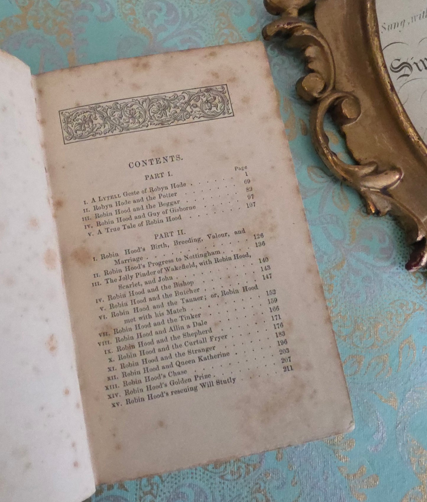 1862 Robin Hood - Ballads and Songs - Scarce Antique Pocket Sized Book