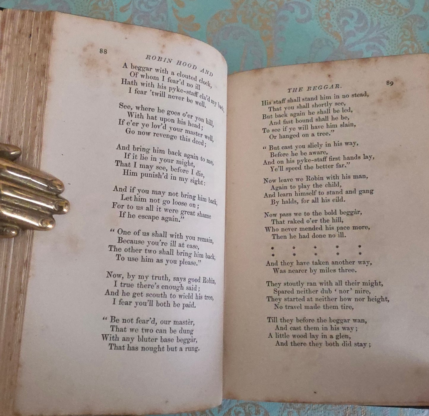 1862 Robin Hood - Ballads and Songs - Scarce Antique Pocket Sized Book