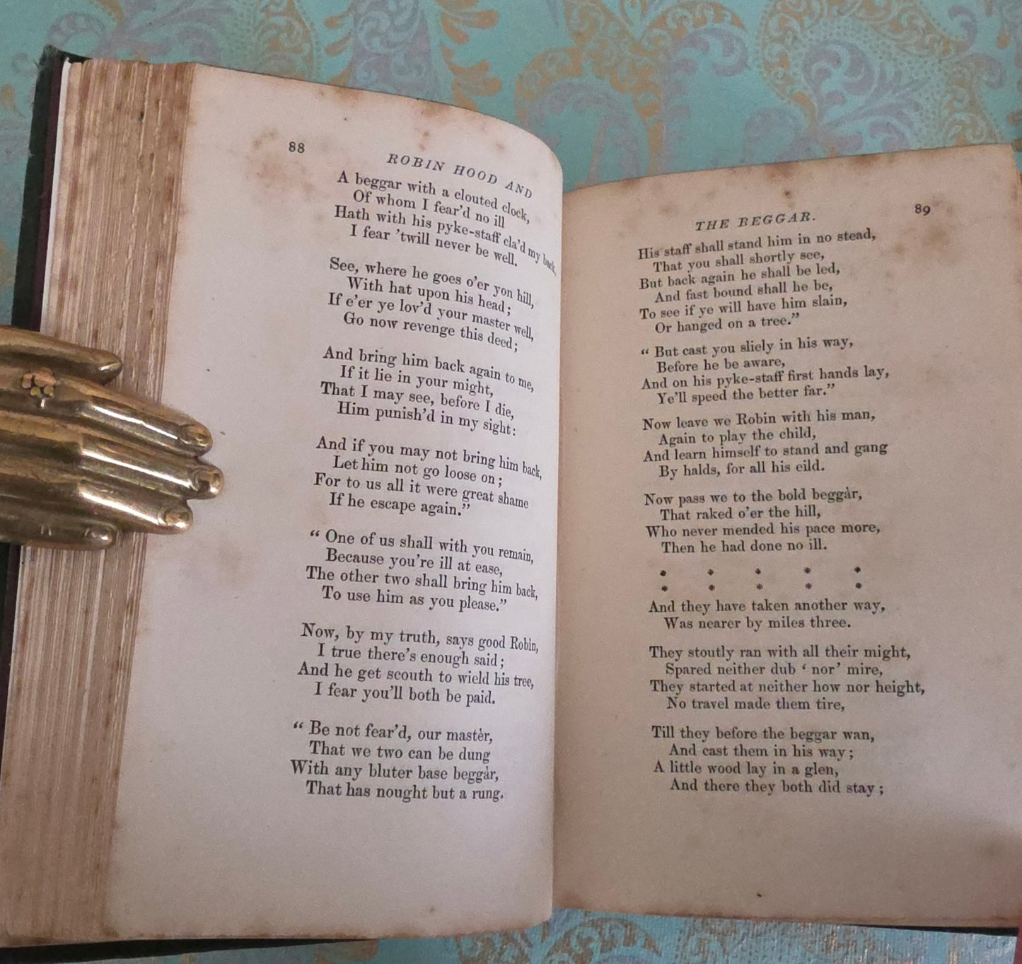 1862 Robin Hood - Ballads and Songs - Scarce Antique Pocket Sized Book