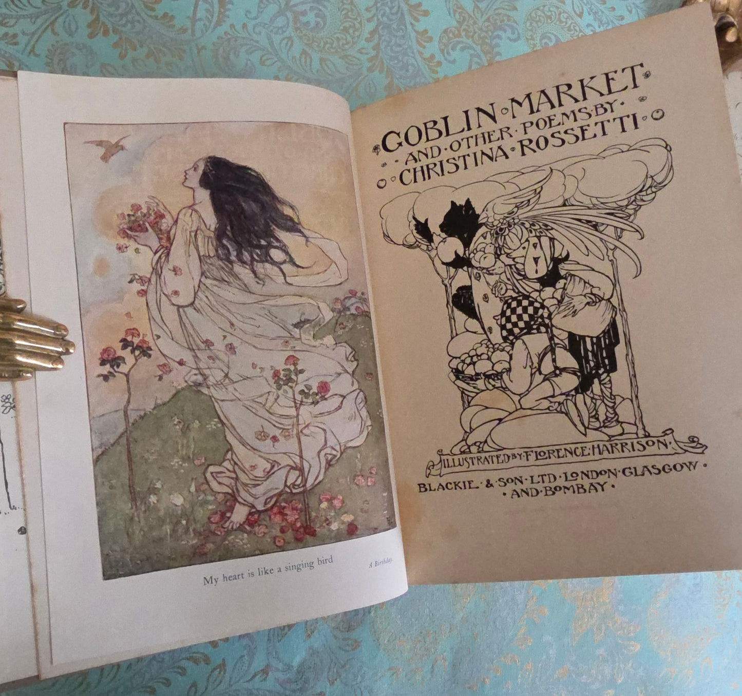 c1930 Goblin Market by Christina Rossetti : Illustrated by Florence Harrison