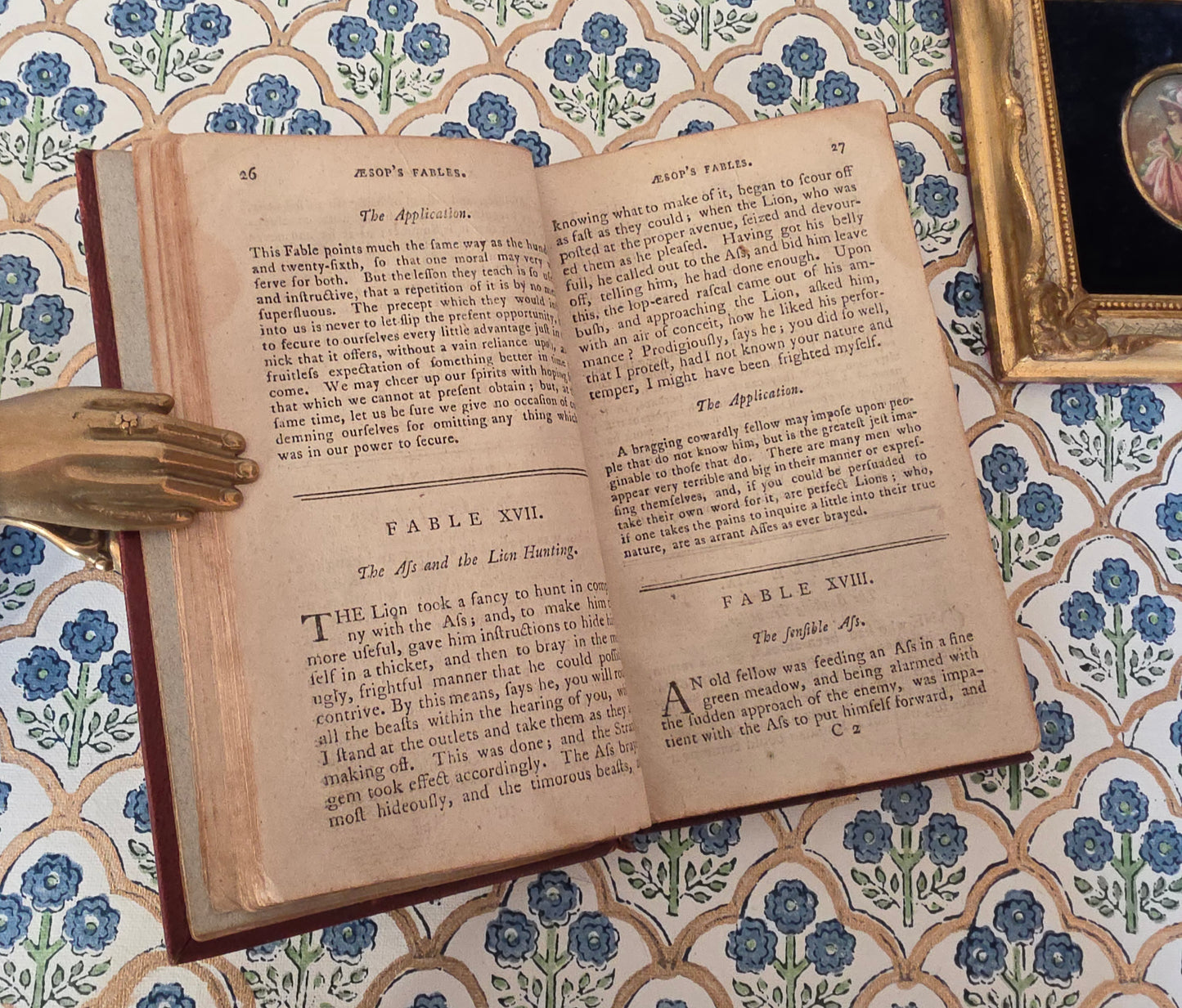 1788 Fables of Aesop - Antique, Leather Bound Book