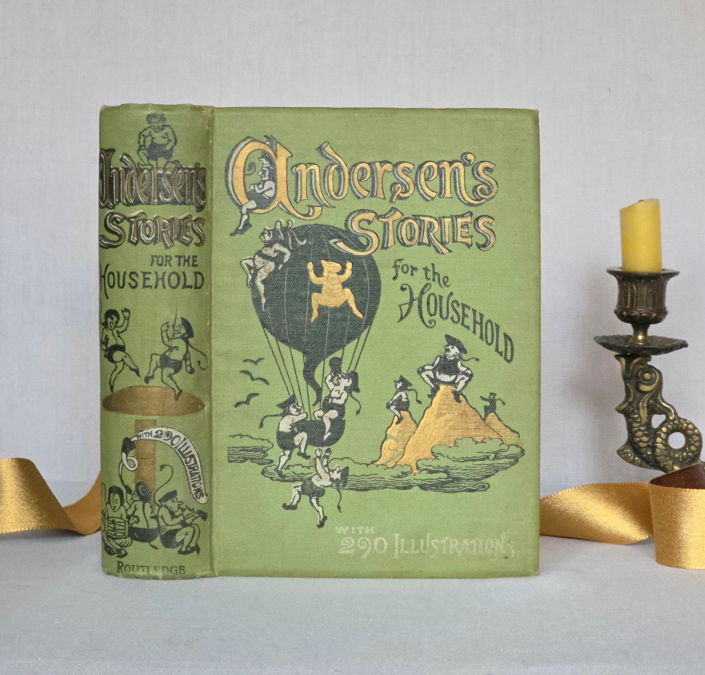 1880s Andersen's Stories For the Household / Antique Illustrated Decorative Book