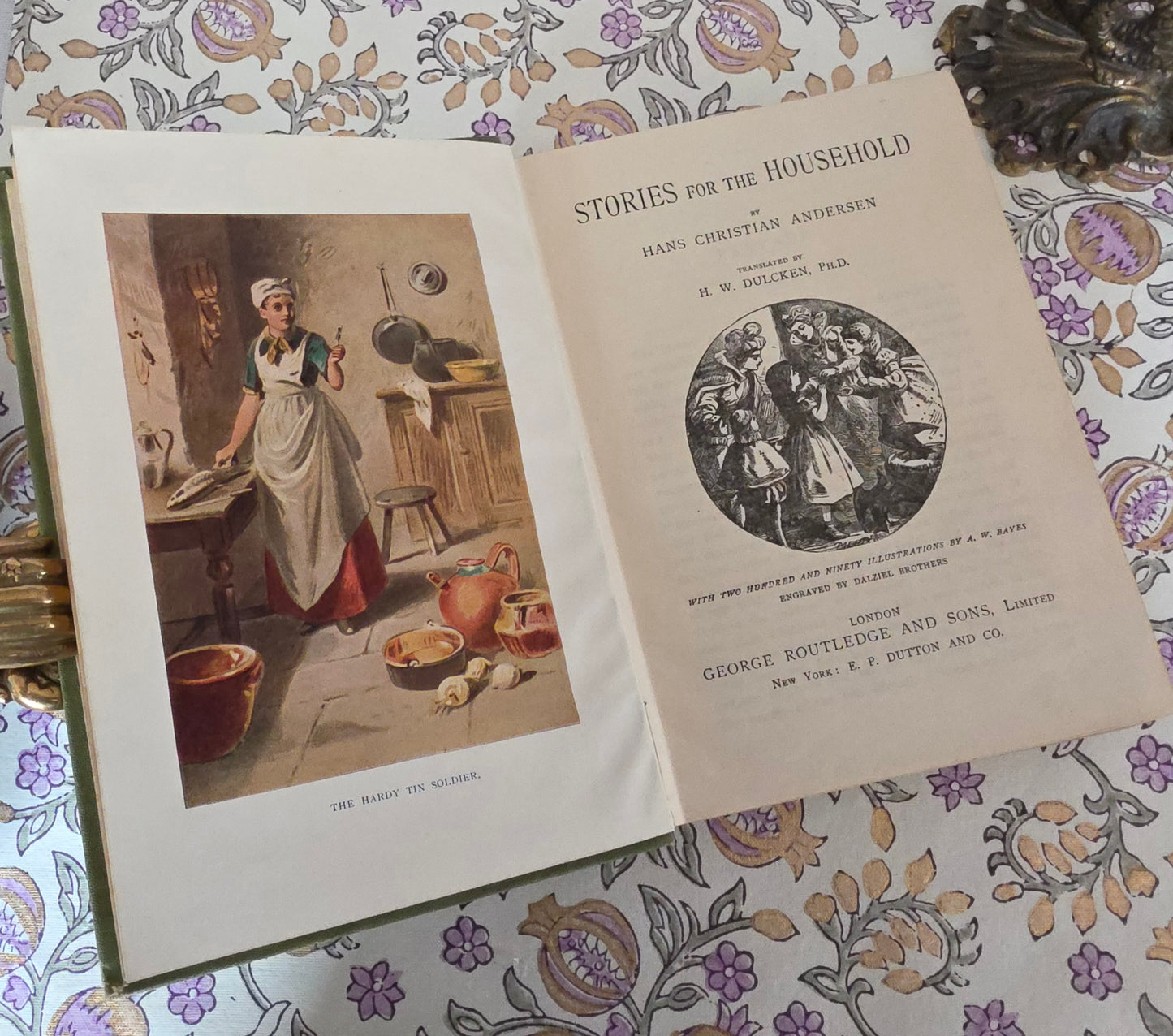 1880s Andersen's Stories For the Household / Antique Illustrated Decorative Book