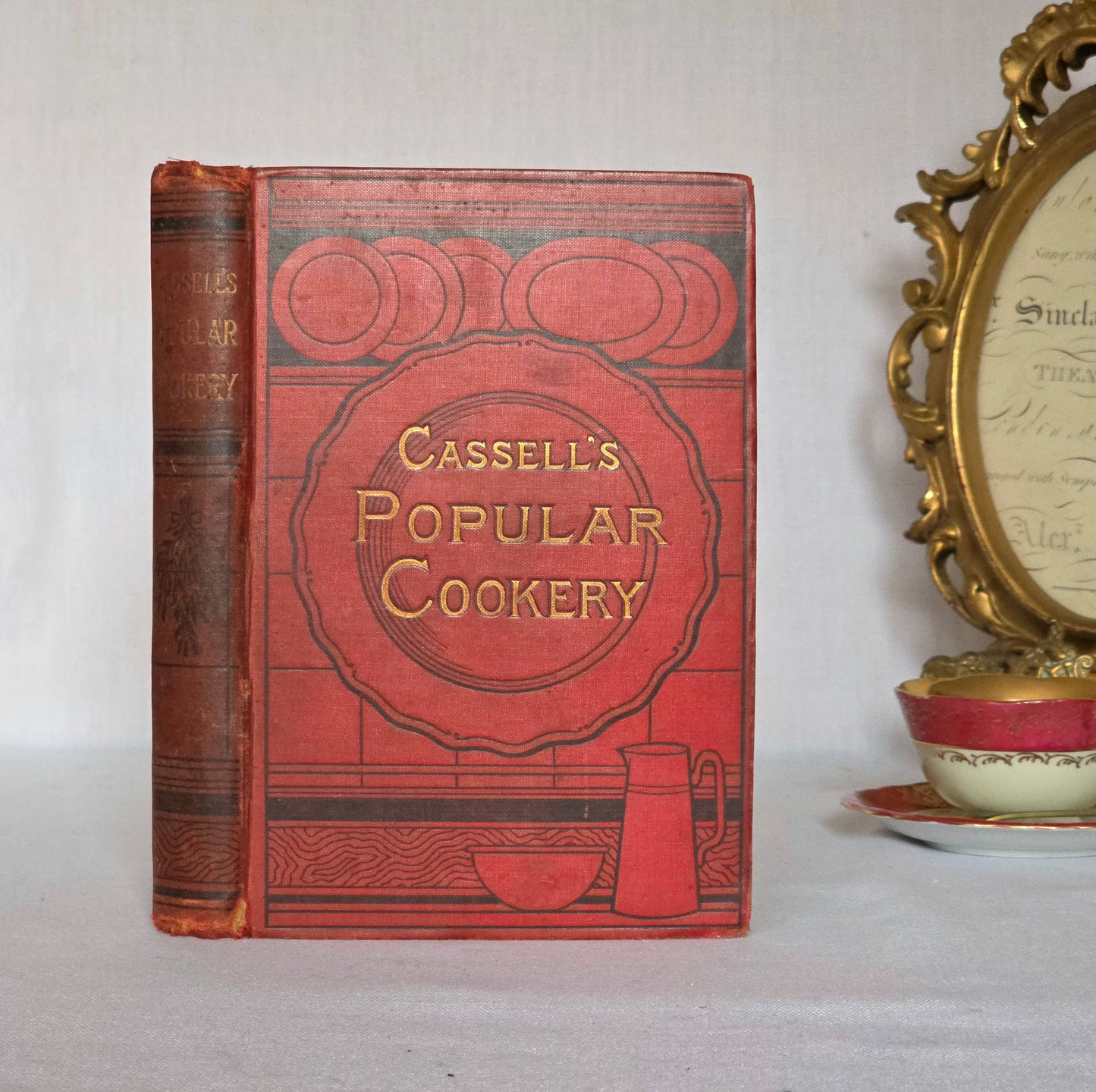 1890 Cassell's Popular Cookery - Colour Plates - Vintage Ads