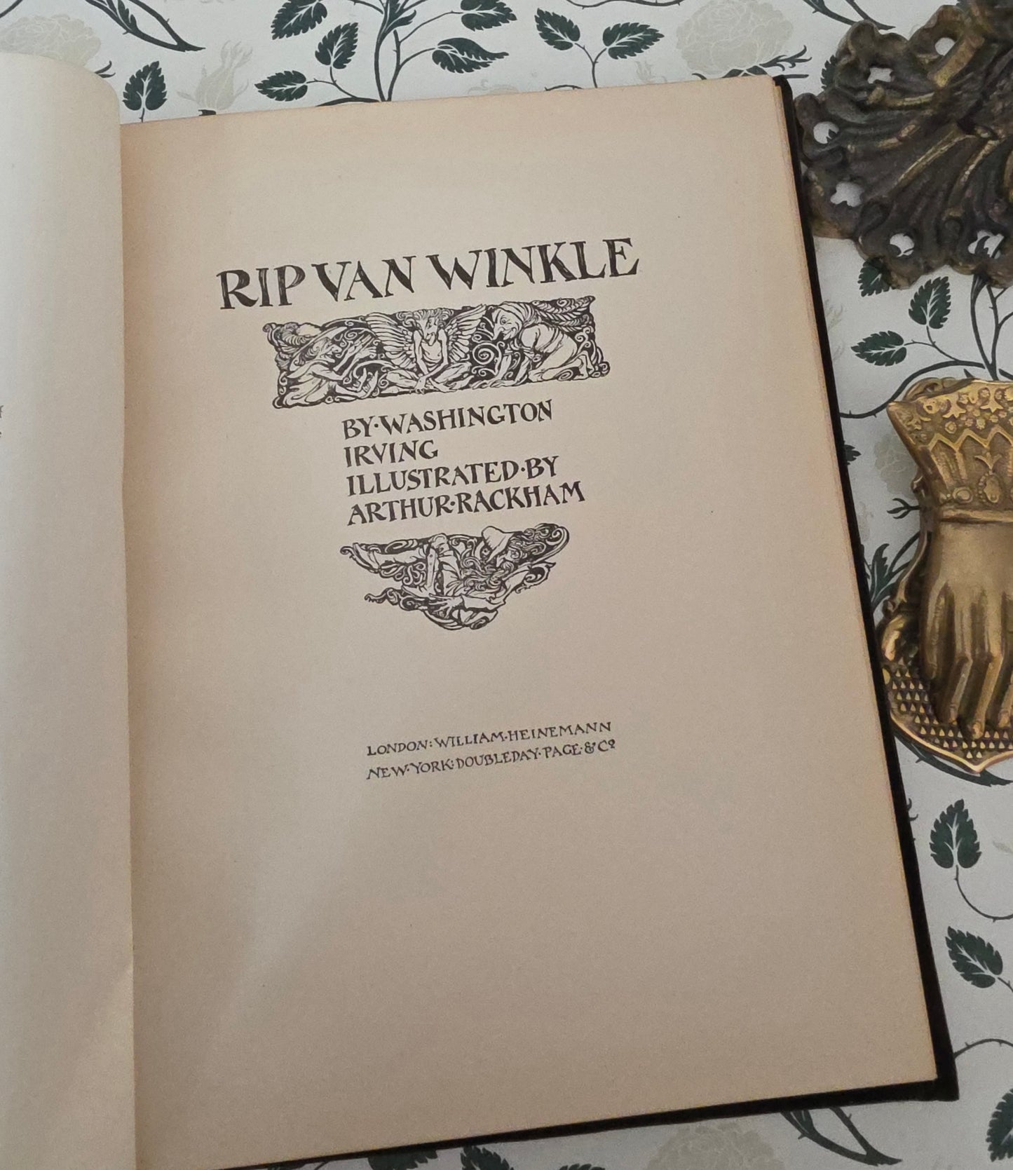 1919 Unique Copy of Rip Van Winkle in a Custom Leather Binding